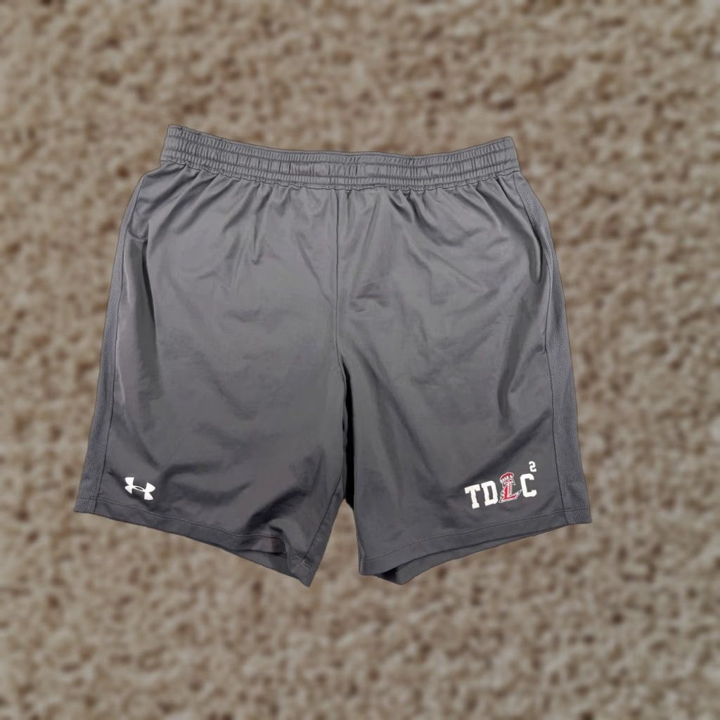 Under Armour Under Armour Shorts Mens XL Gray Polyester Athletic Basketball Gym Elastic Waist Pockets Size US 36 / EU 52 - 1 Thumbnail