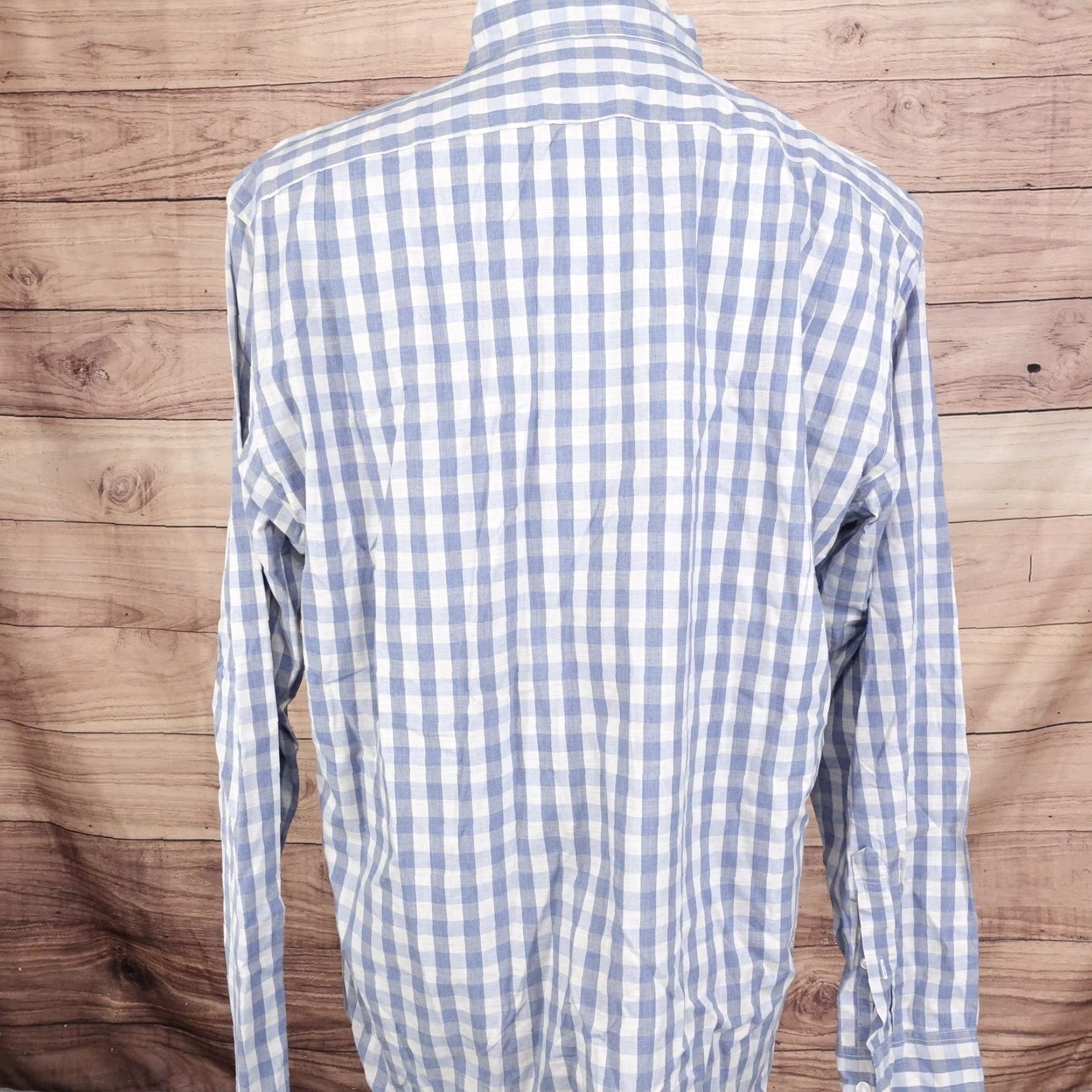 J.Crew J CREW SLIM FIT BLUE CHECK LONG SLEEVE BUTTON DOWN SHIRT MENS SIZE XL Size US XL / EU 56 / 4 - 4 Thumbnail