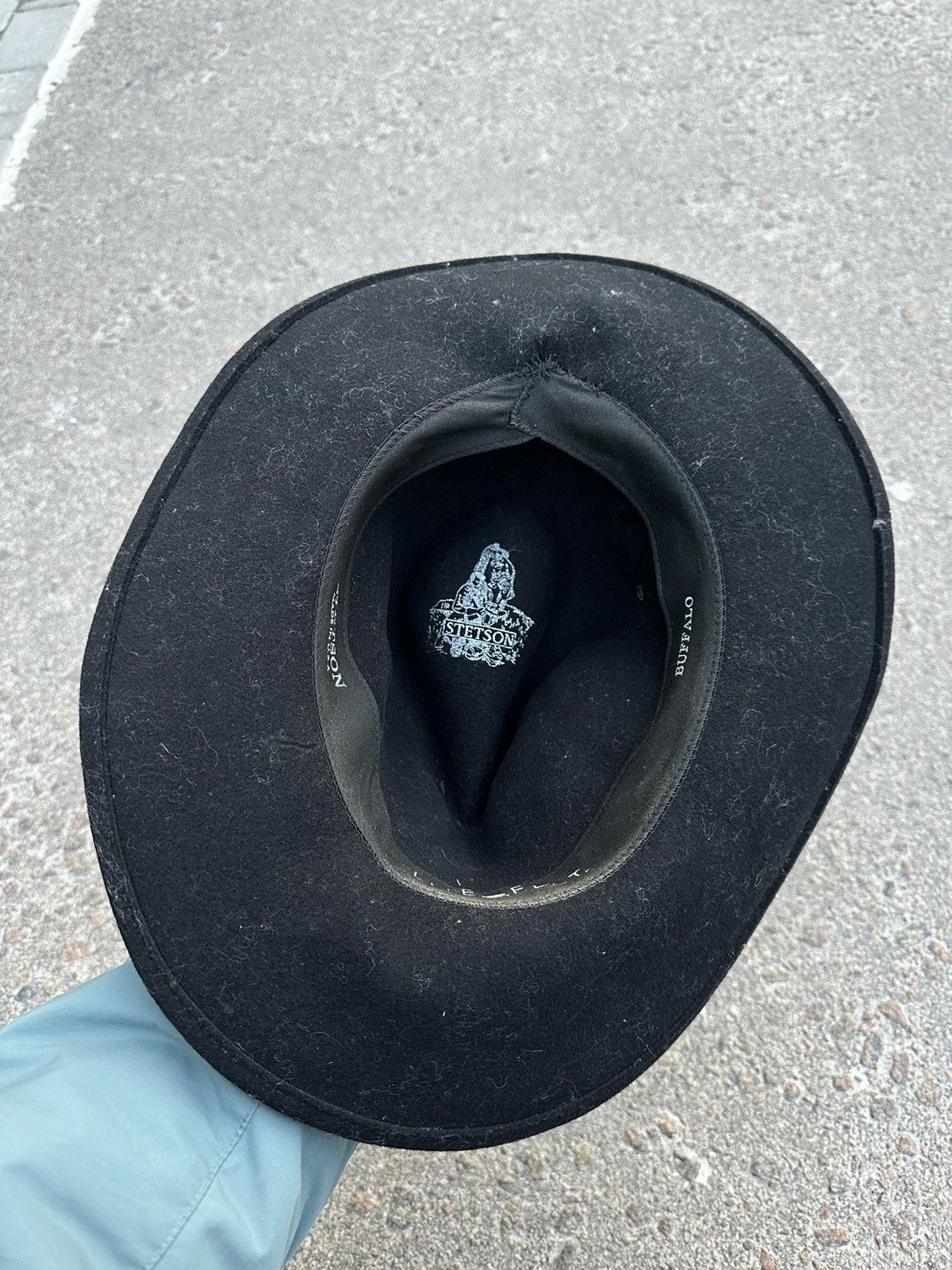 Stetson Stetson Black Buffalo Felt Cowboy Western Hat Size ONE SIZE - 6 Thumbnail