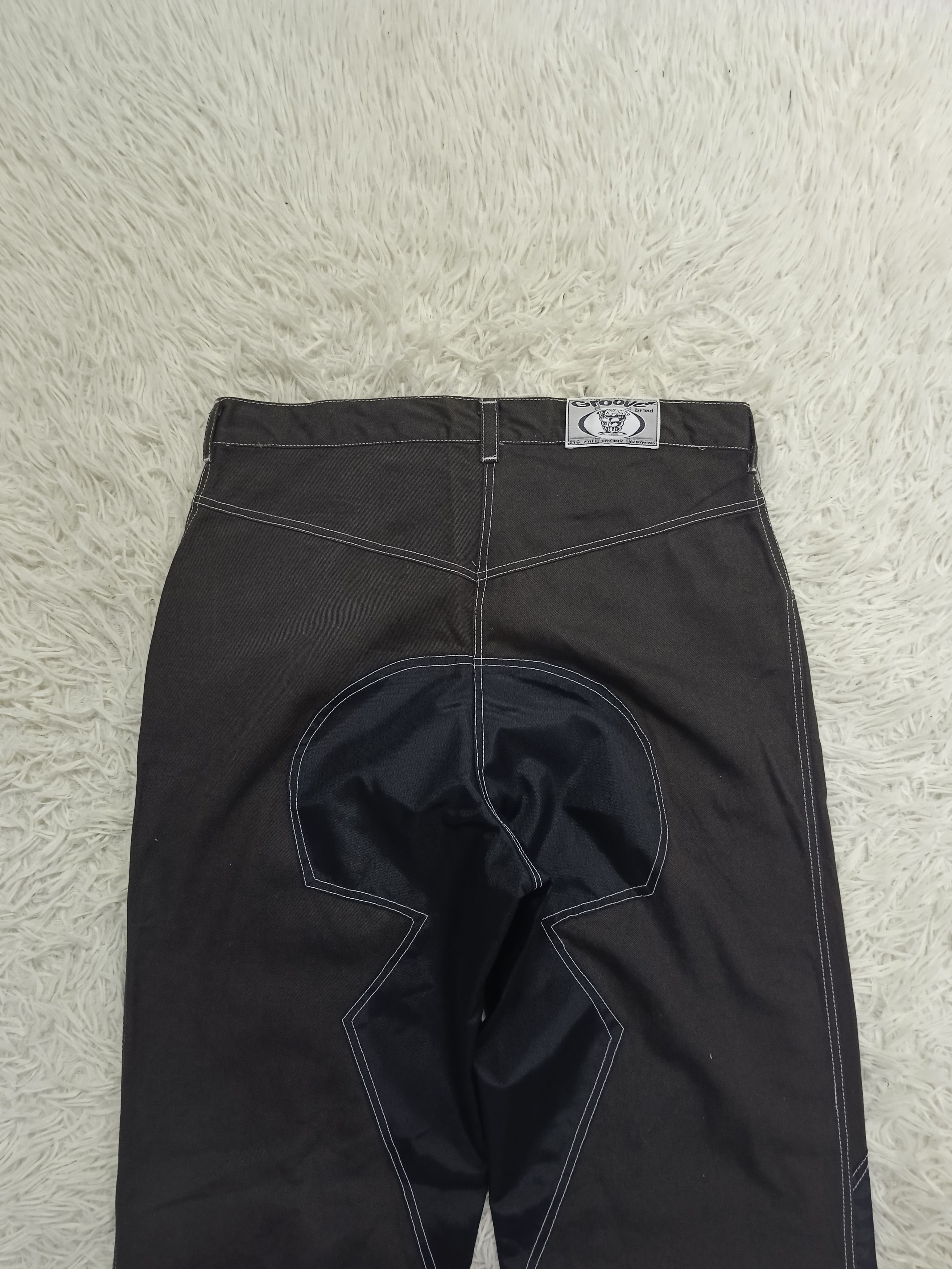 Japanese Brand INSANE 90s🔥GROOVE DUSTERS WIDE PANTS PACTHWORK PANTS Size US 30 / EU 46 - 4 Thumbnail