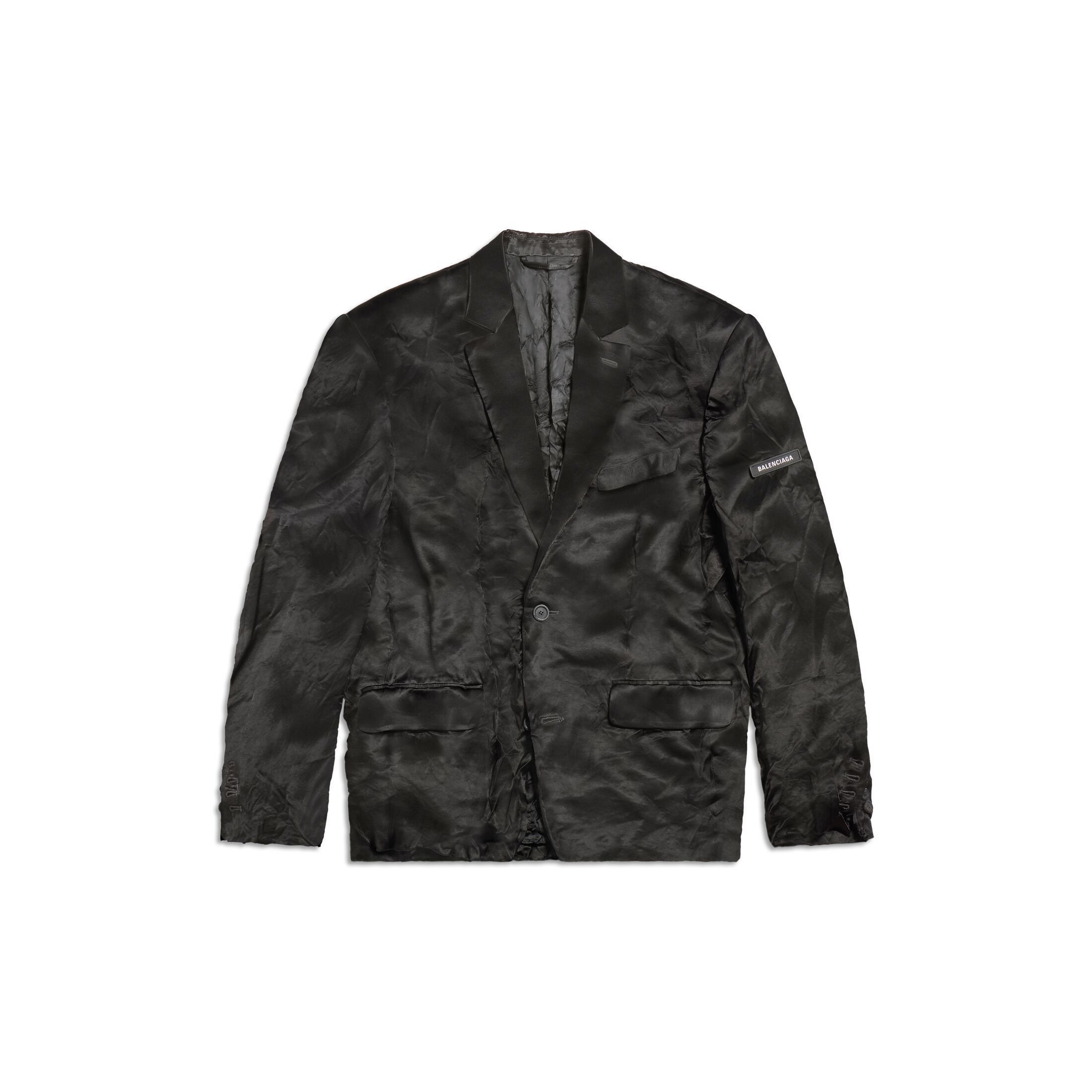 Balenciaga o1tr1nto0126 Washed Jacket in Black Size XS / US 0-2 / IT 36-38 - 1 Thumbnail