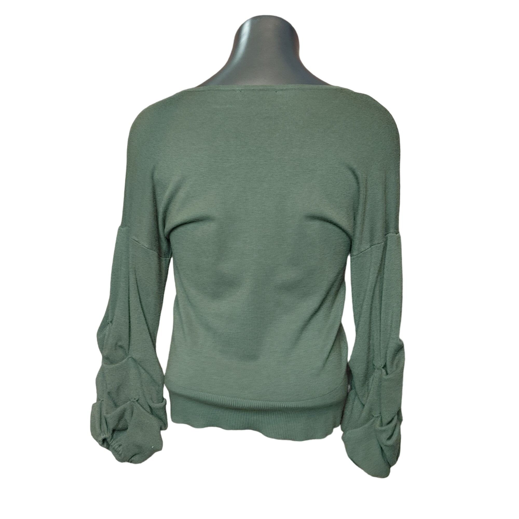 Other New York & Company 7th Avenue Design Studio Green Ruffled Cu Size S / US 4 / IT 40 - 2 Thumbnail