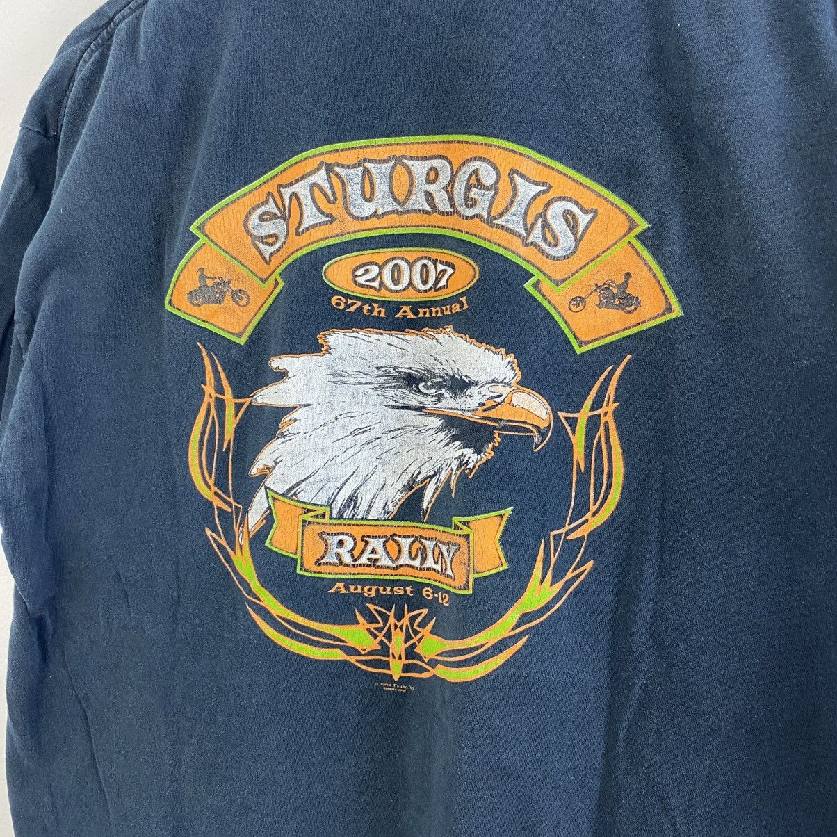 Harley Davidson Vintage Sturgis Black Hills Rally Eagle T Shirt Double Sided Size US L / EU 52-54 / 3 - 1 Thumbnail