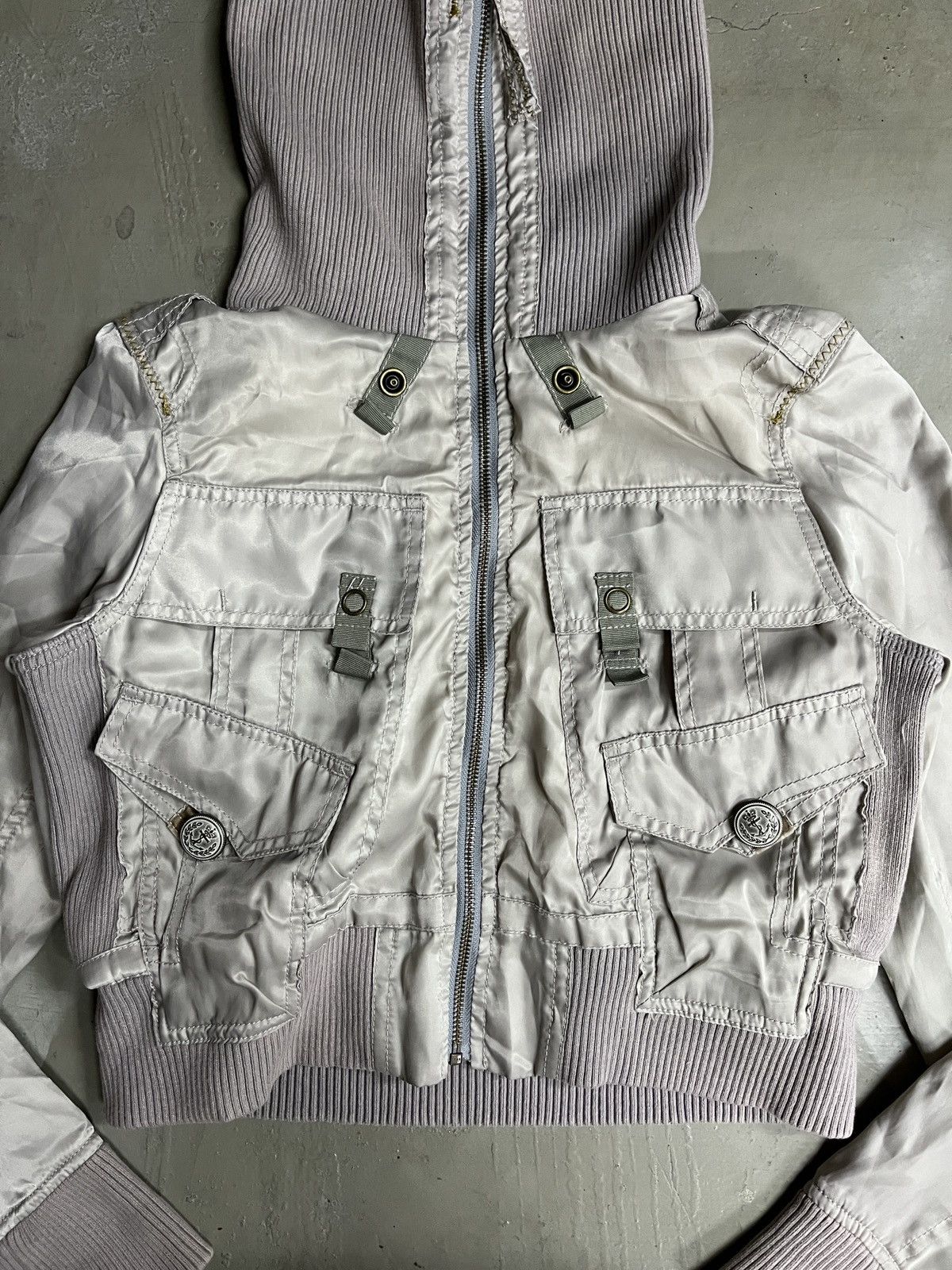 GOA 2000's Bono Vkei Nylon Jeansmith Tactical Bomber Jacket Size US S / EU 44-46 / 1 - 6 Thumbnail