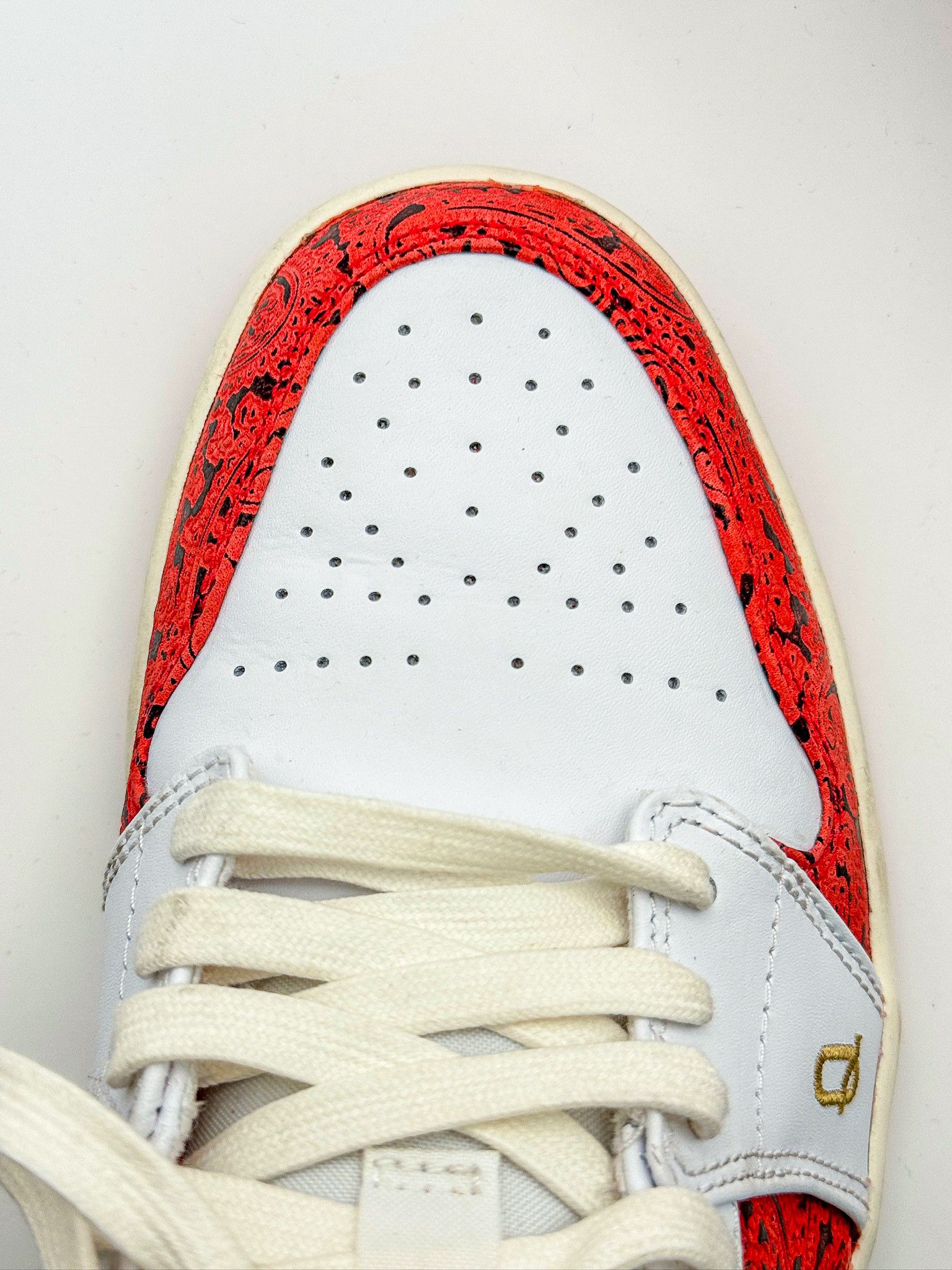 Nike Nike Air Jordan 1 Low SE White Red "Spades" Sneakers Size US 8 / EU 41 - 13 Thumbnail