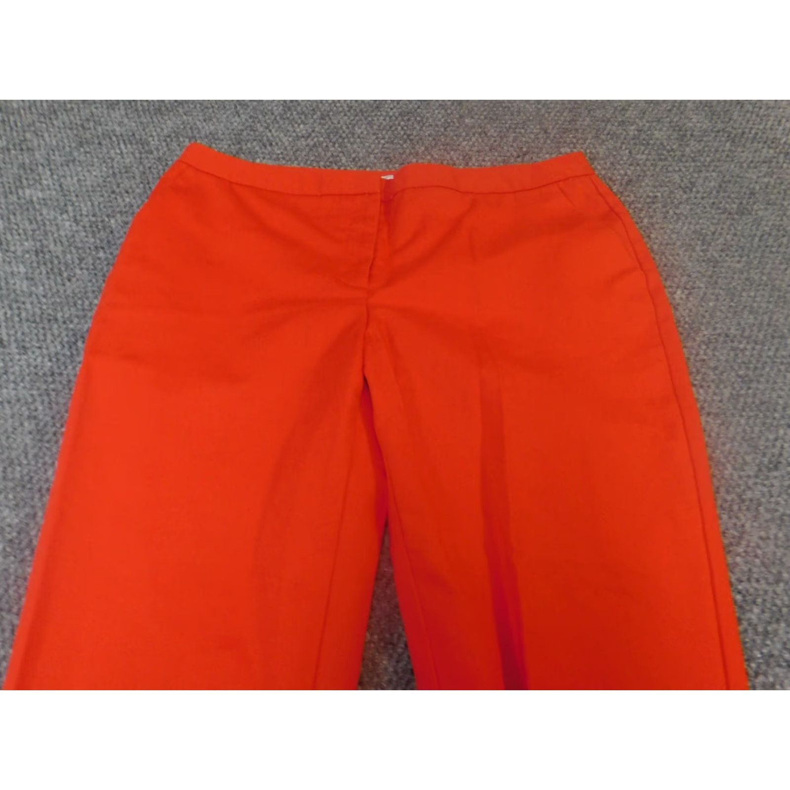 Vintage susina Womens Pants 12 Orange Straight Classic Pants Women Regular 12 Orange Knit Cotton Spandex Straight Leg 25in Inseam Dress Pants Casual Size 24" / US 00 / IT 34 - 5 Thumbnail