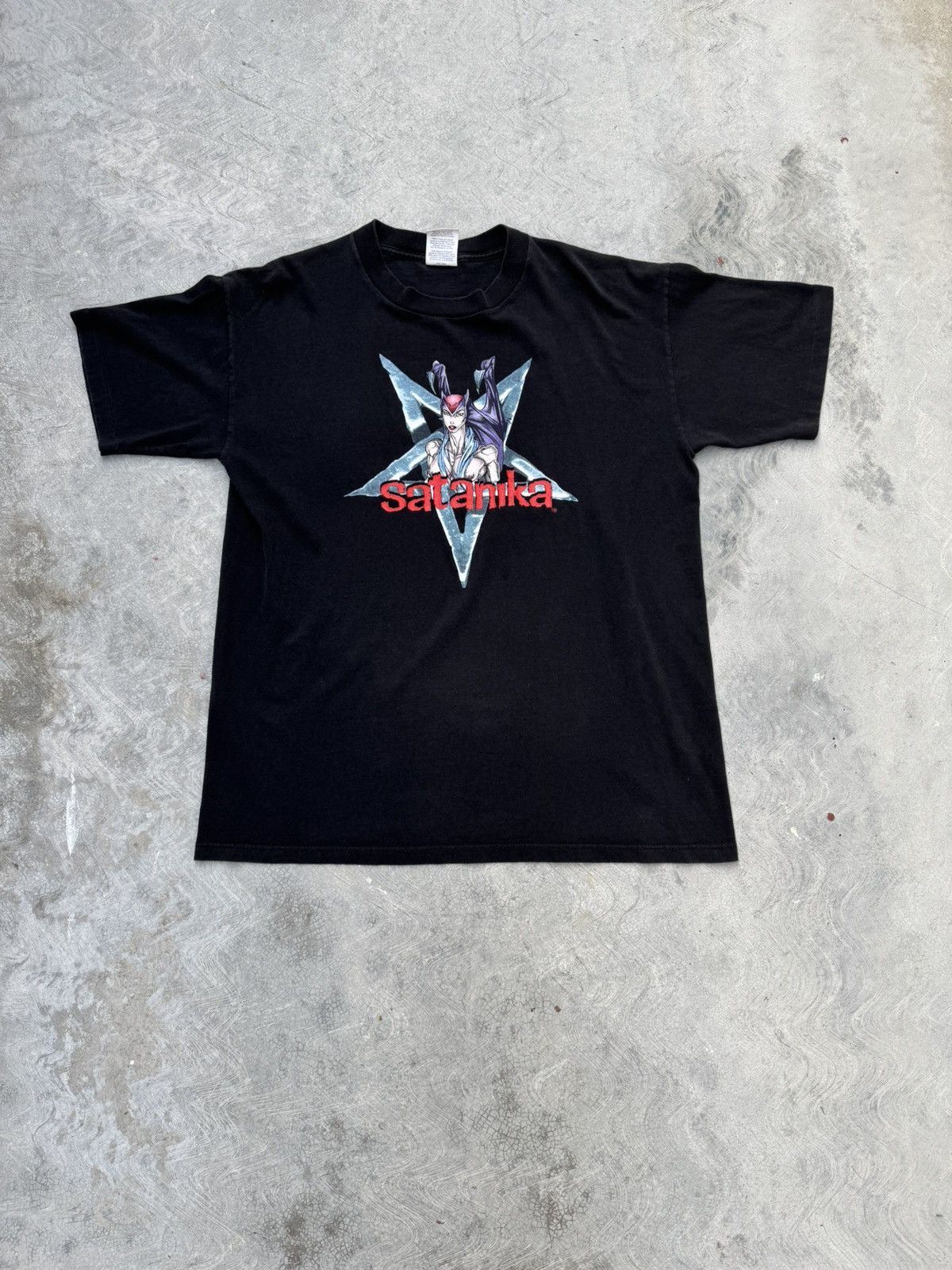 Vintage Vintage 90s Satanika T Shirt Size US XL / EU 56 / 4 - 1 Thumbnail
