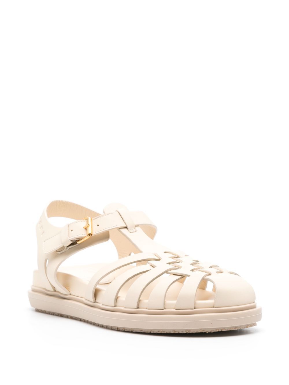 Marni o1w1db10125 Caged Leather Sandals in Light Beige Size US 5 / IT 35 - 3 Thumbnail