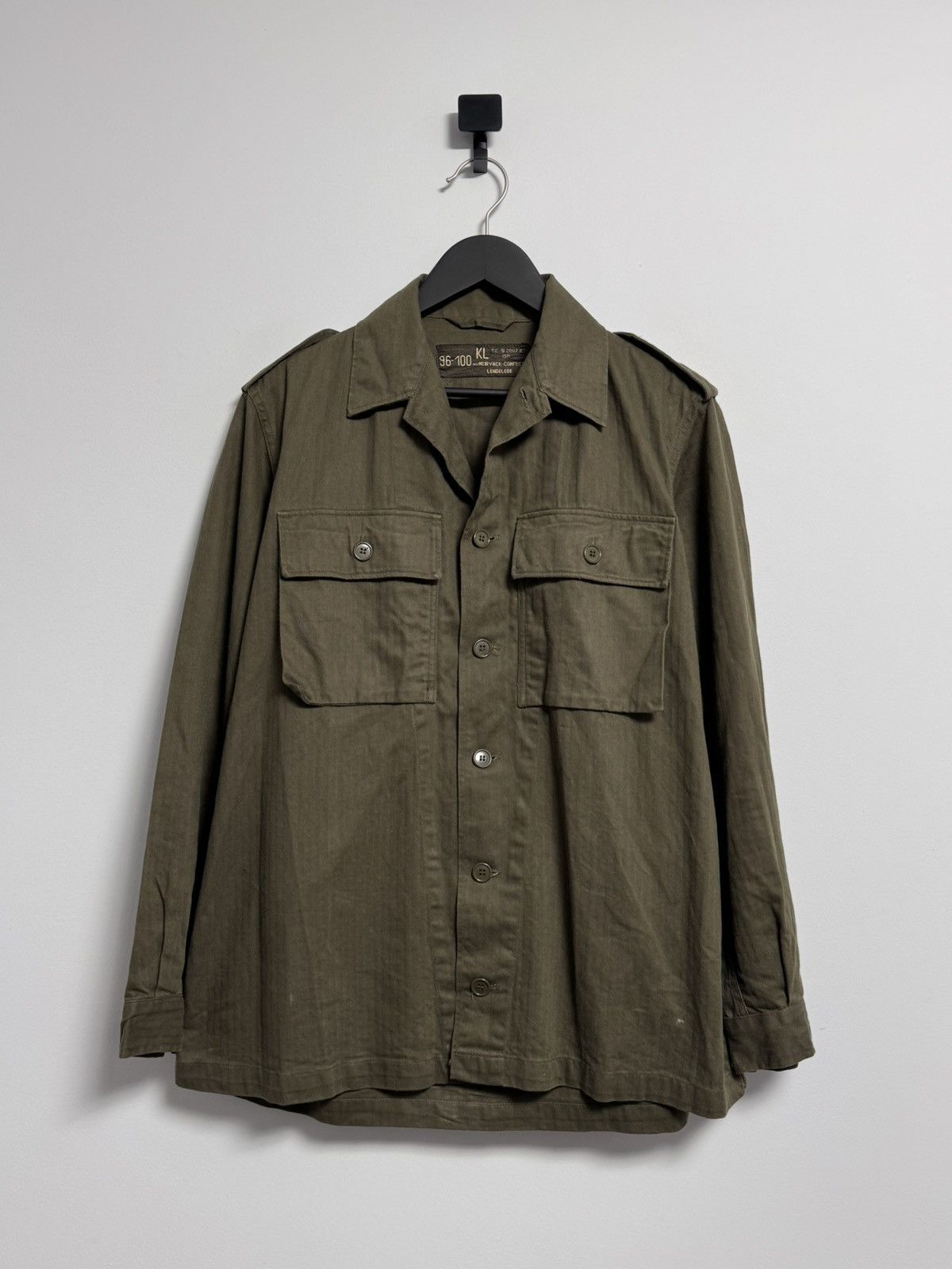 Vintage VINTAGE MILITARY HBT PVBA MONETEX LENDELEDE 96-100 Size US XL / EU 56 / 4 - 1 Thumbnail