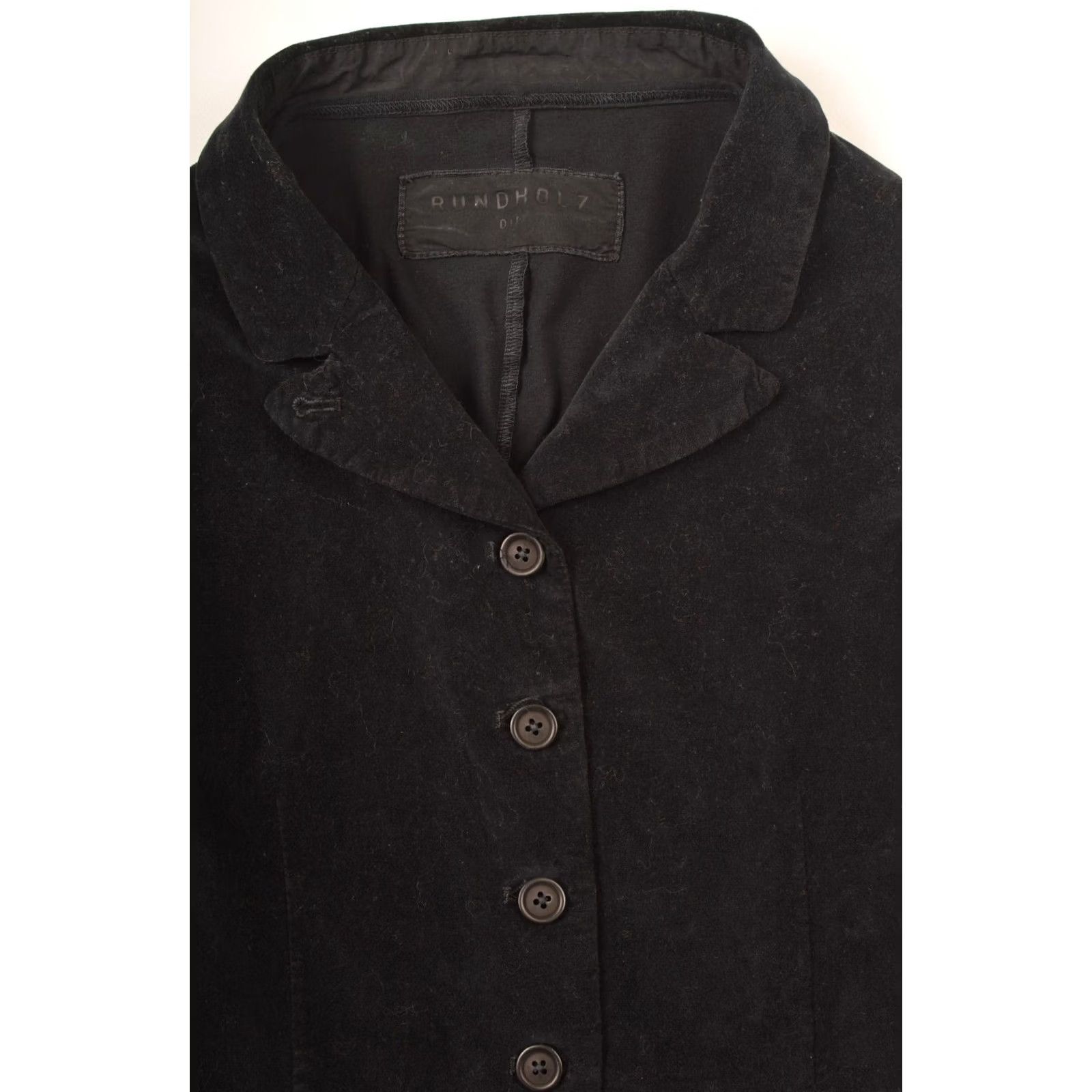 Vintage Rundholz Dip Black Cotton Blend Blazer Jacket S Made in Germany Womens Size S / US 4 / IT 40 - 2 Thumbnail