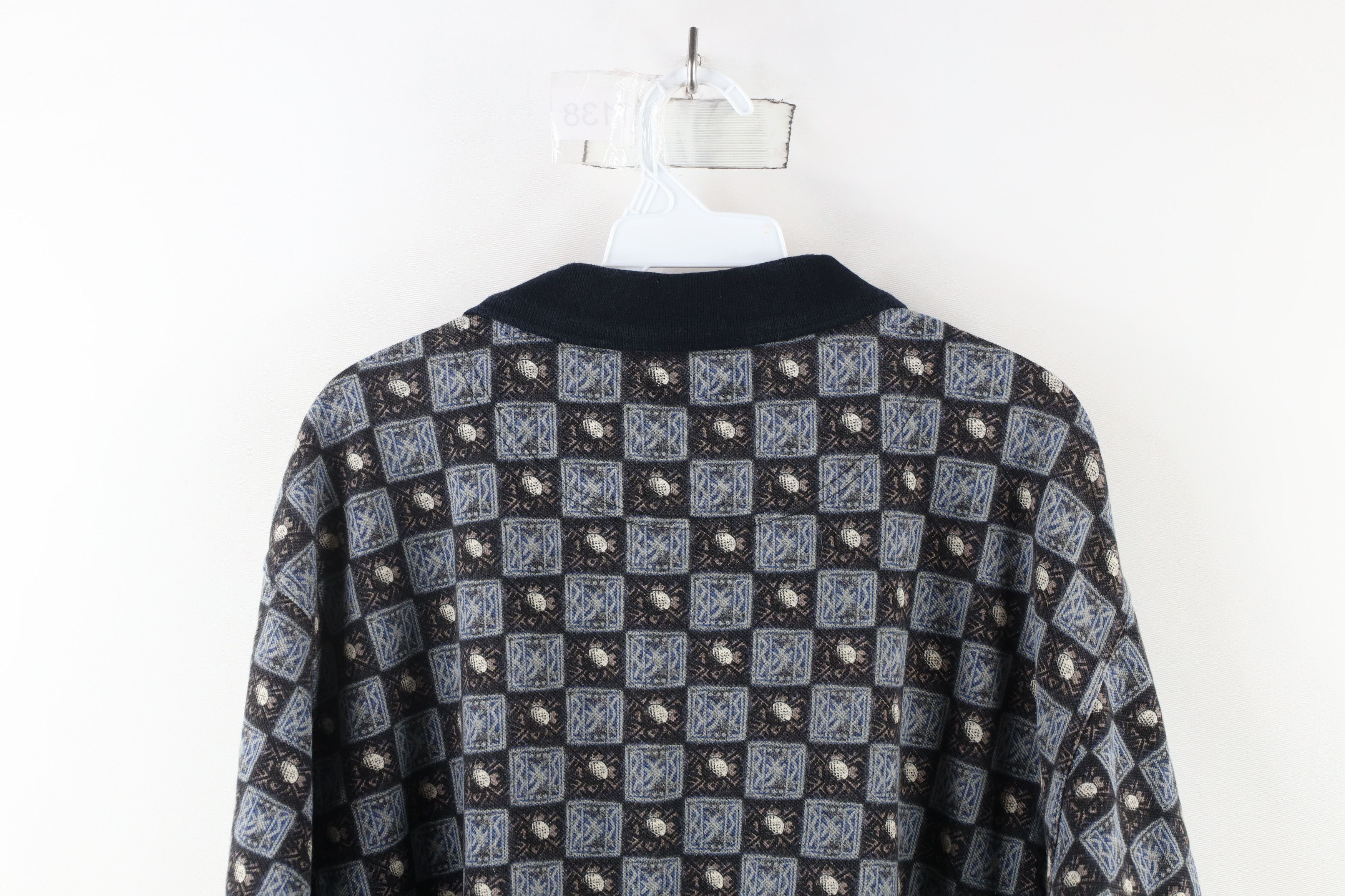Vintage Vintage 90s Streetwear Checkered Over Print Polo Shirt Size US XL / EU 56 / 4 - 7 Thumbnail
