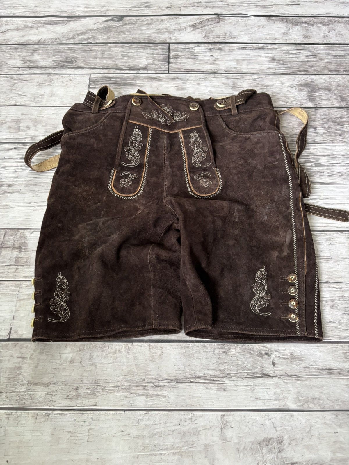 Hysteric Glamour × Japanese Brand 💥 VTG Balenciaga Style Travis Cowboy Leather Shorts Y2K Size US 34 / EU 50 - 2 Thumbnail