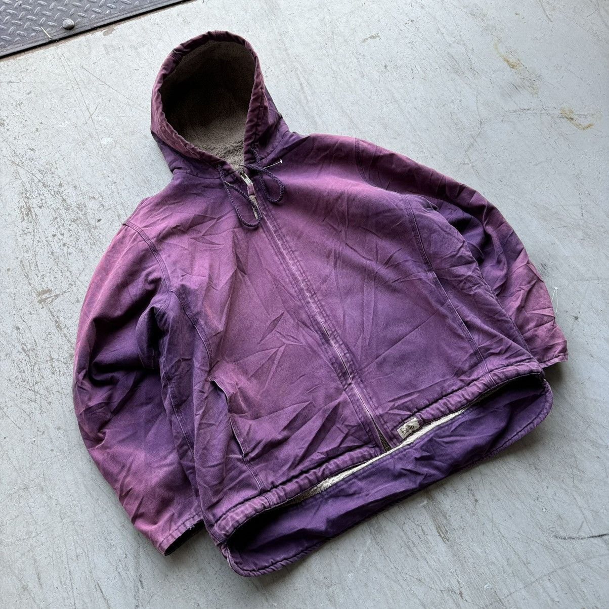 Carhartt × Vintage Vintage Carhartt style Purple Faded Distressed Jacket Hooded Size US XL / EU 56 / 4 - 2 Thumbnail