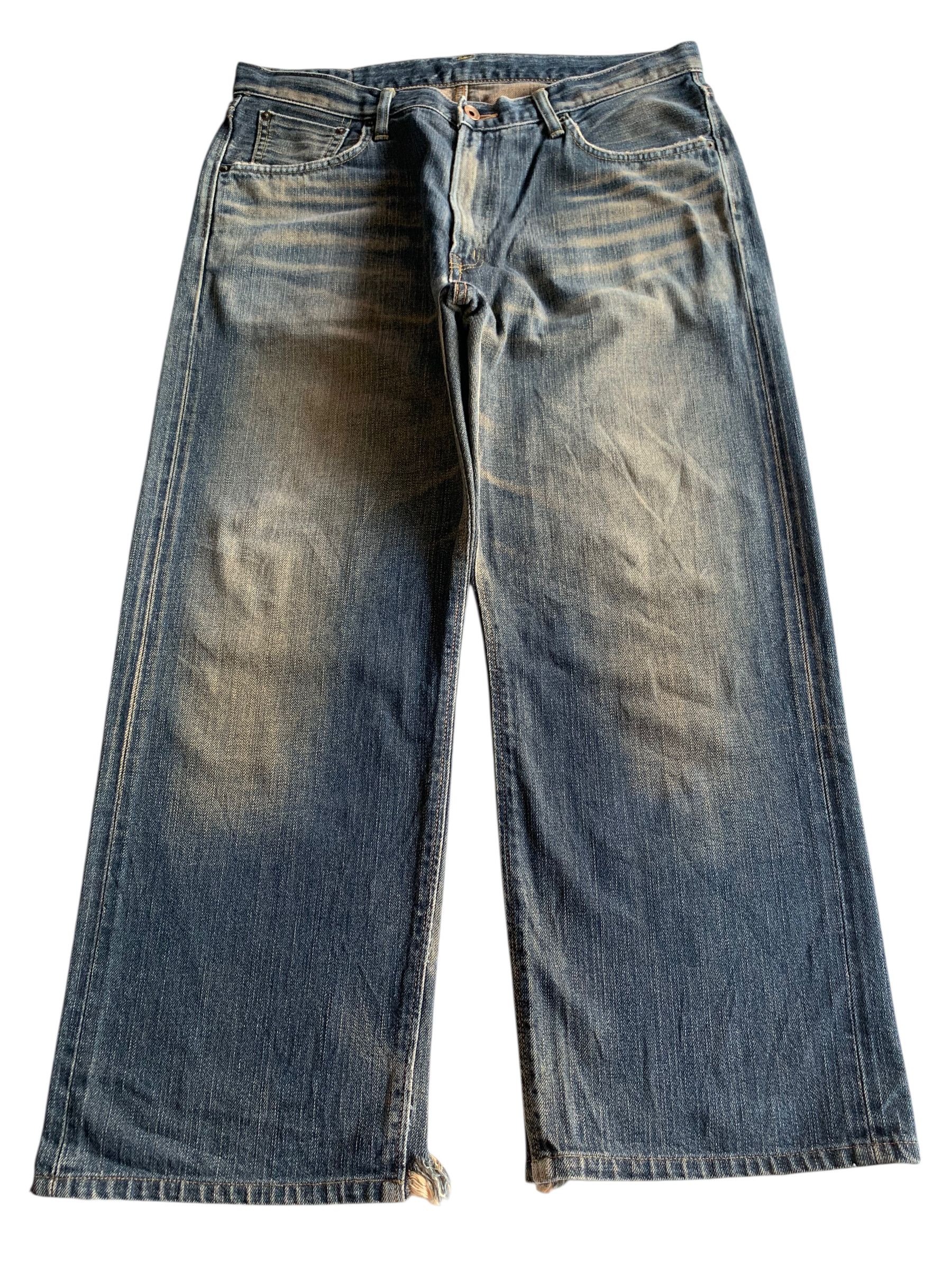 Edwin VINTAGE EDWIN 505Z BAGGY SELVEDGE RUSTY DISTRESSED DENIM Size US 36 / EU 52 - 2 Thumbnail