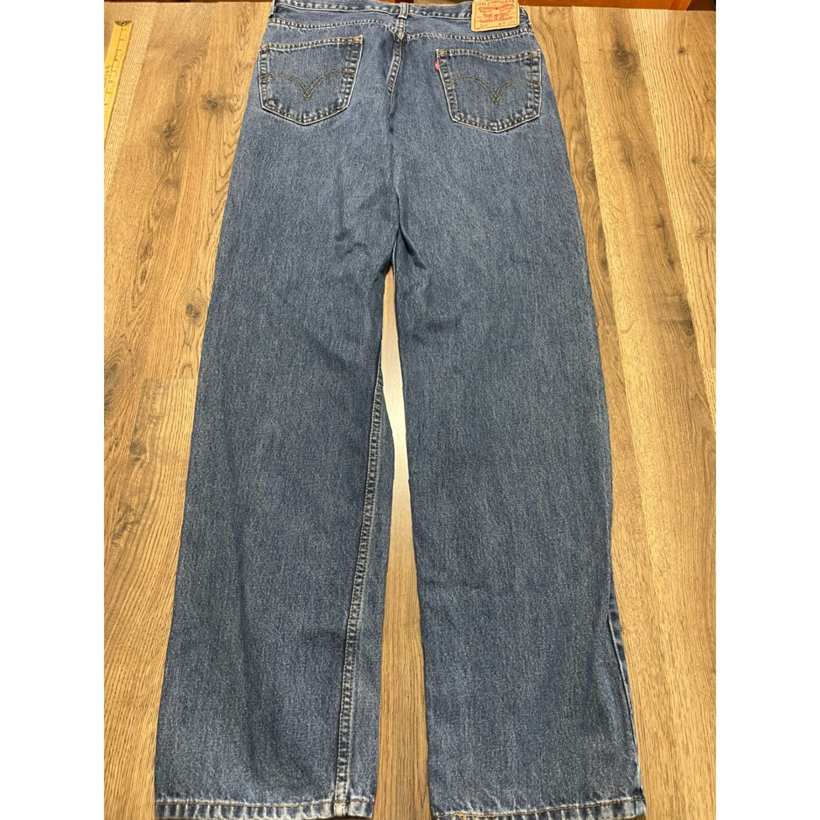 Levi's Levi's Jeans Men's 36x36 Blue Denim Relaxed Fit Straight Leg 550 Size US 36 / EU 52 - 2 Thumbnail