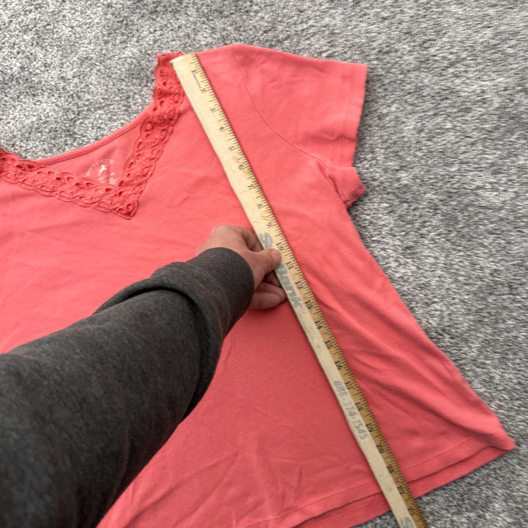 Vintage White Stag Blouse Shirt Women L Pink Lace Trim Boho Top Cottagecore Romantic Dainty Y2K Inspired Size L / US 10 / IT 46 - 2 Thumbnail