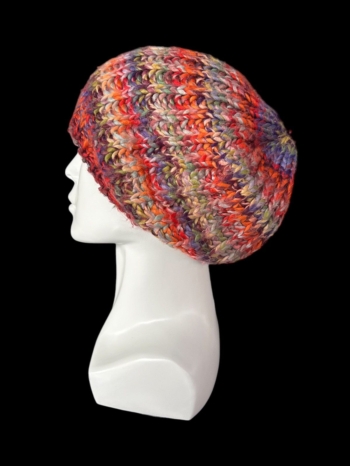Japanese Brand × Kapital × Vintage Crochet knitted Hippies Style Handmade big Beanie Hats Size ONE SIZE - 1 Thumbnail