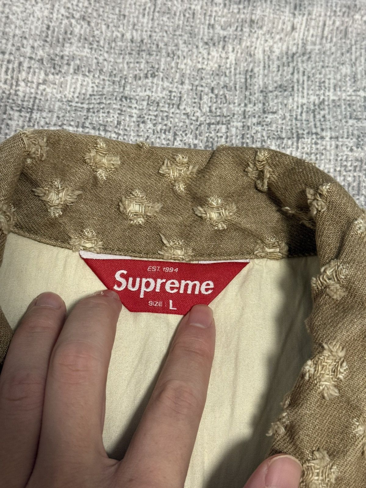 Supreme Supreme hole punch denim Trucker Jacket Size US L / EU 52-54 / 3 - 5 Thumbnail