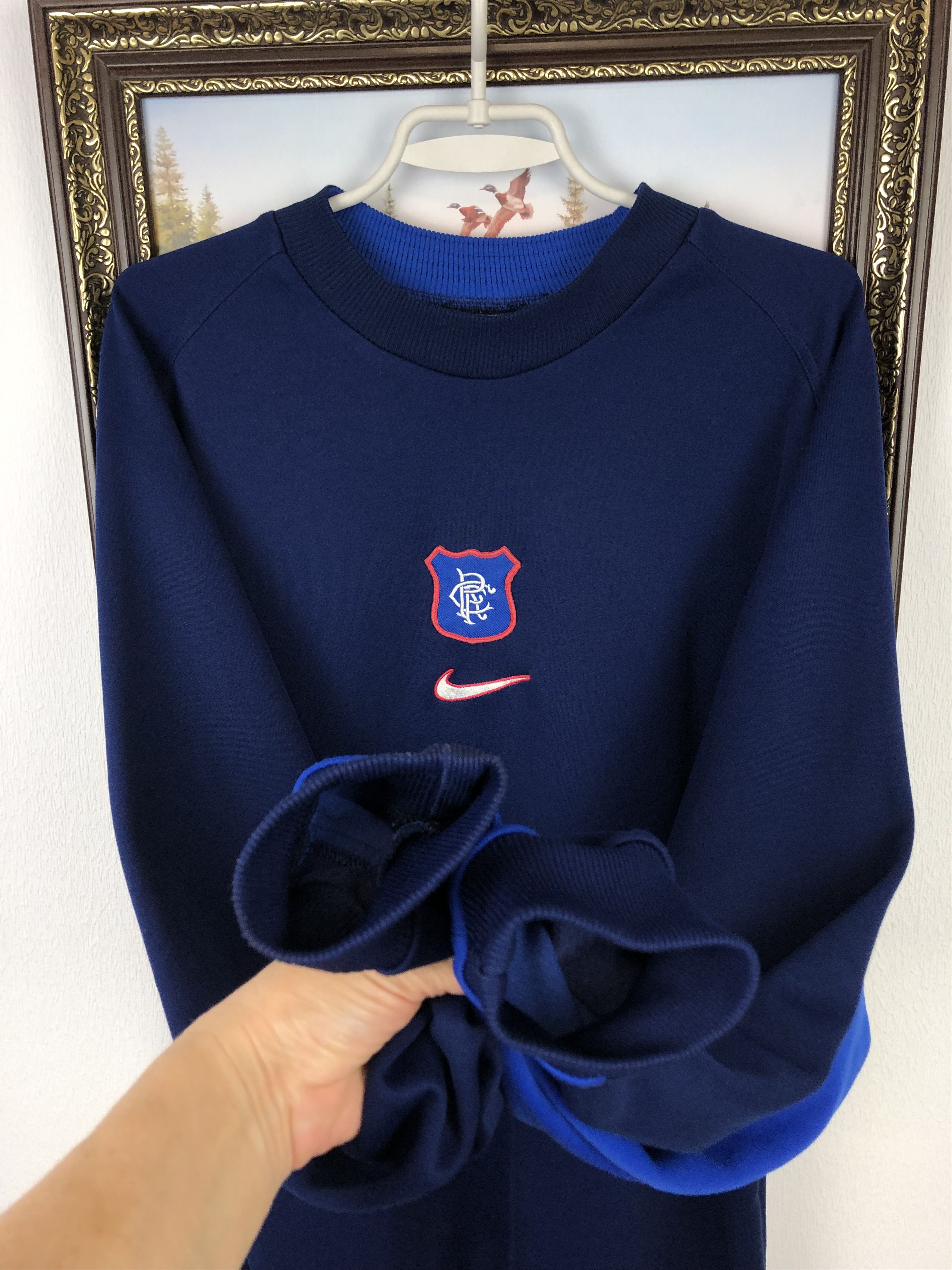 Nike Vintage Nike Glasgow Rangers Football Sweatshirt Jacket Size US XL / EU 56 / 4 - 5 Thumbnail