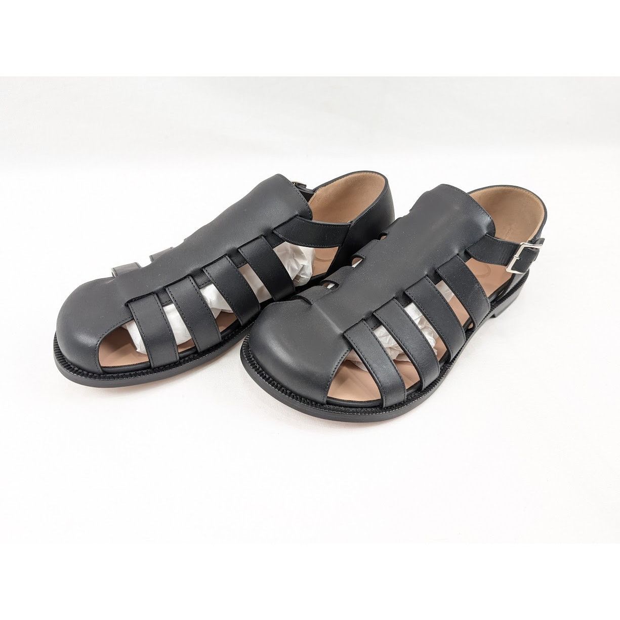 Loewe o1rshd1 Campo Leather Sandals in Black Size US 10 / EU 43 - 16 Thumbnail