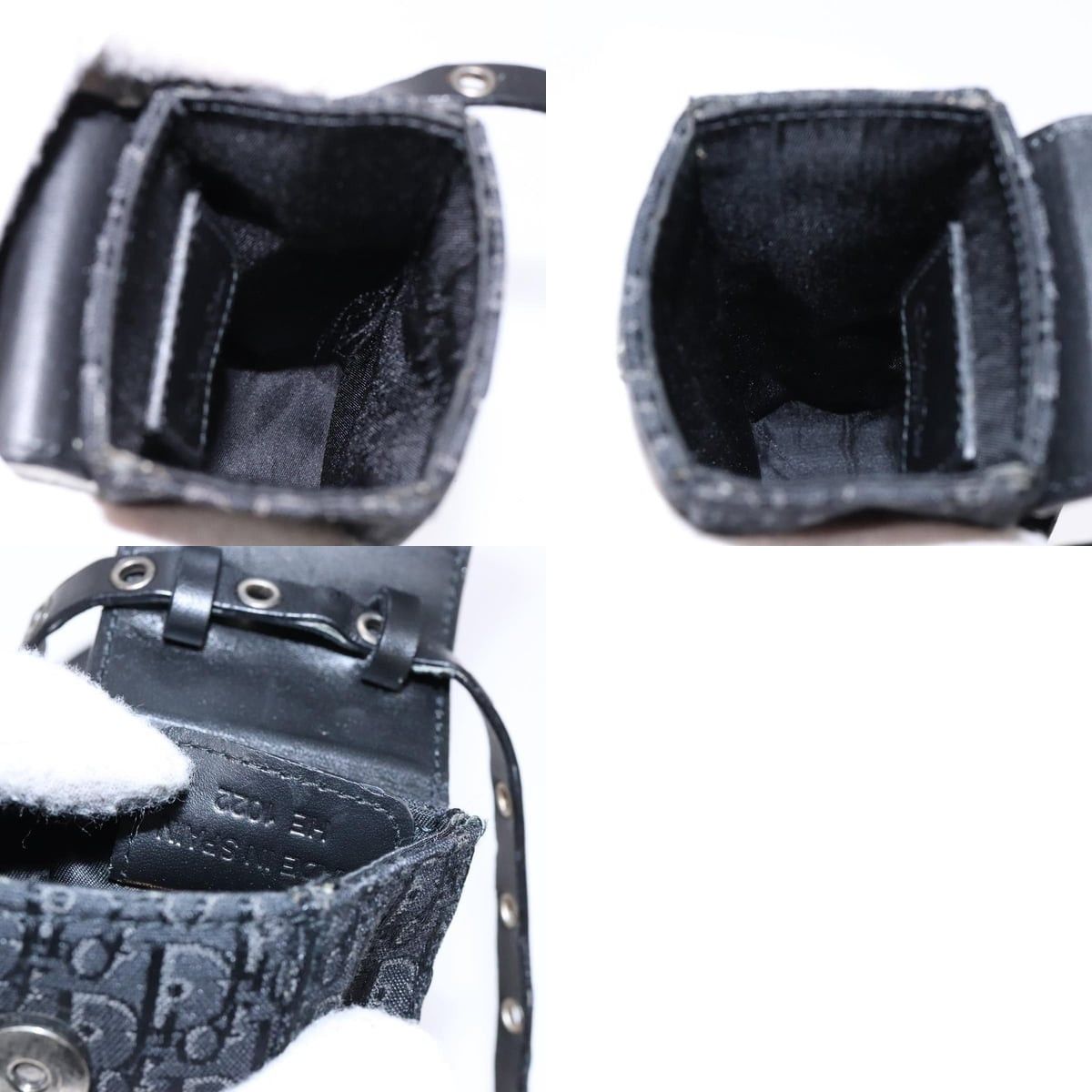 Dior DIOR Trotter Canvas Shoulder Bag Black Silver Size ONE SIZE - 12 Thumbnail