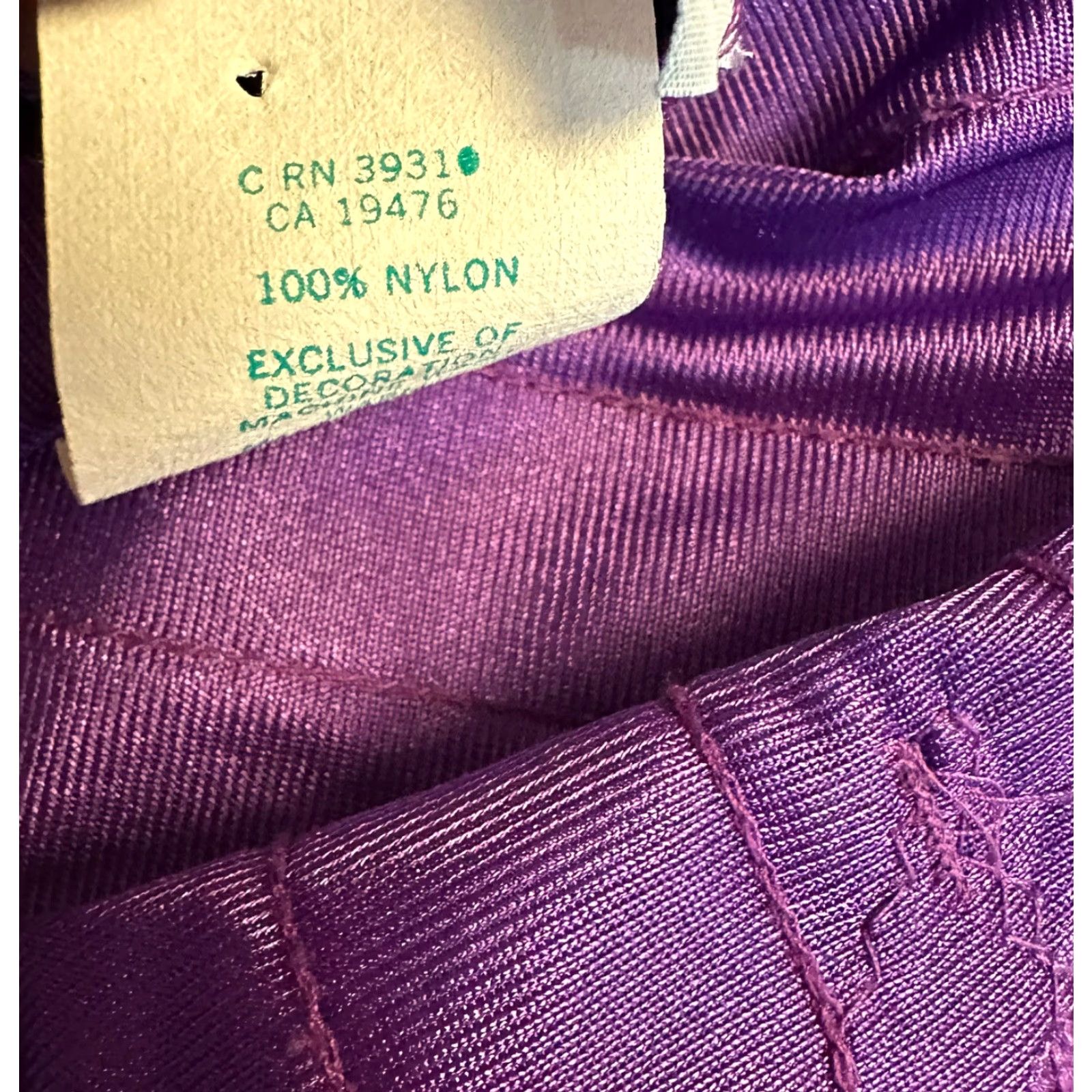 Vintage Lady Cameo Nylon Satin Negligee Jumpsuit PJ’s Loungewear Jeannie Leg Size S Purple Small Mens? No gender provided. Size 28" / US 6 / IT 42 - 7 Thumbnail