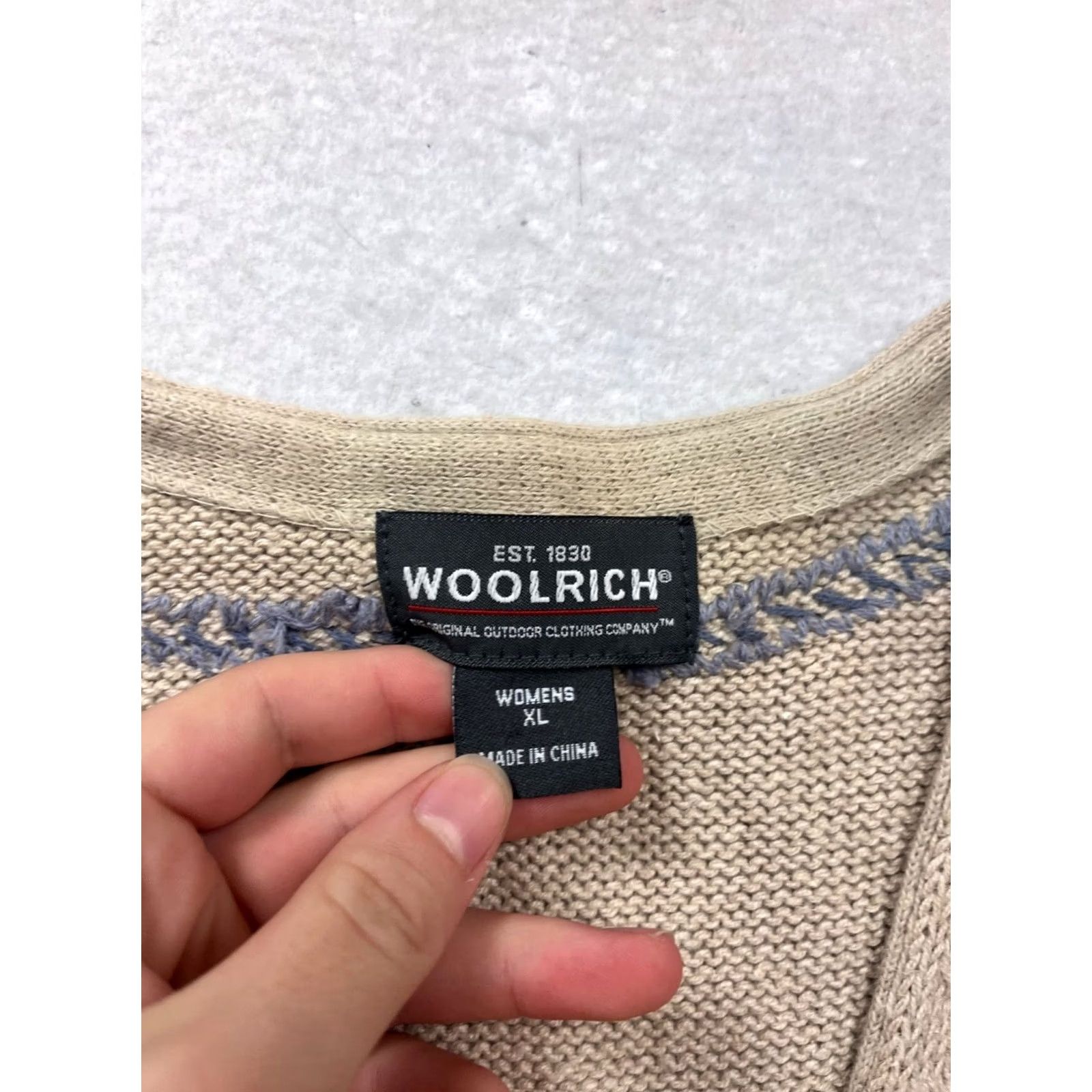 Vintage Woolrich Beige Sleeveless Knit Cardigan Vest Floral Embroidery XL Womens Size XL / US 12-14 / IT 48-50 - 3 Thumbnail