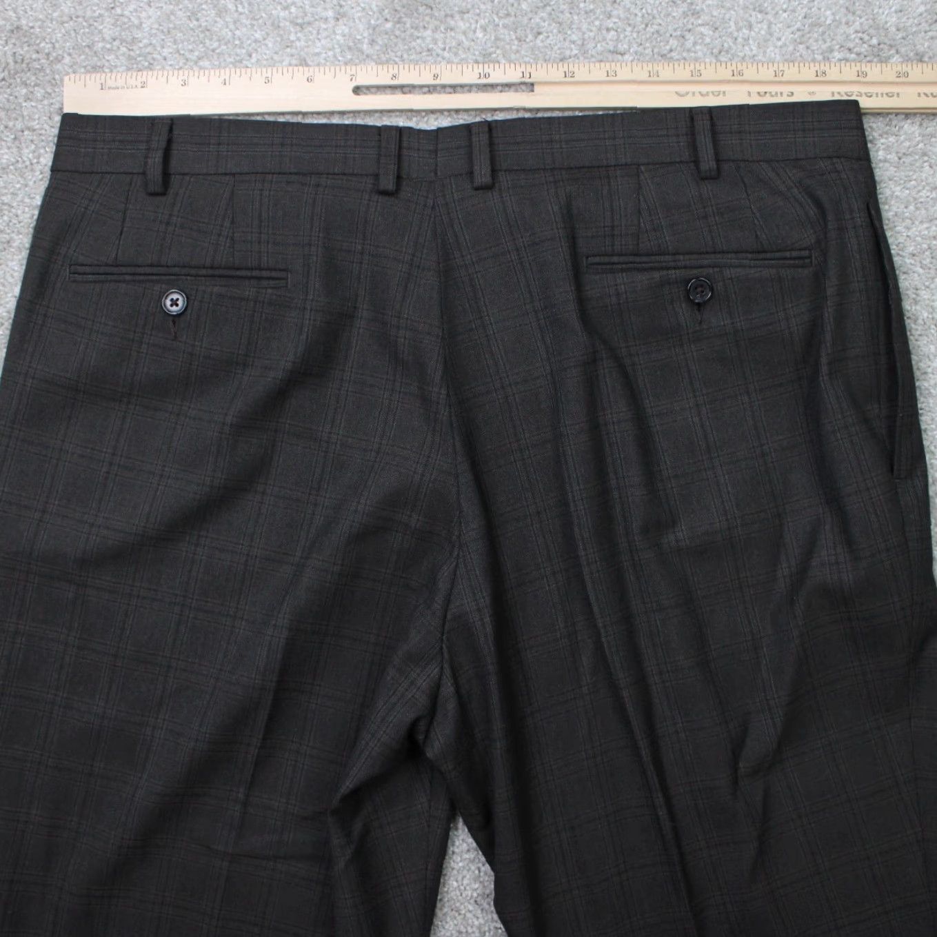 Ralph Lauren LAUREN Ralph Lauren Pants Mens 40x30 Gray Wool/Polyester Flat Front Dress Pants Front Button Zip Size US 40 / EU 56 - 7 Thumbnail