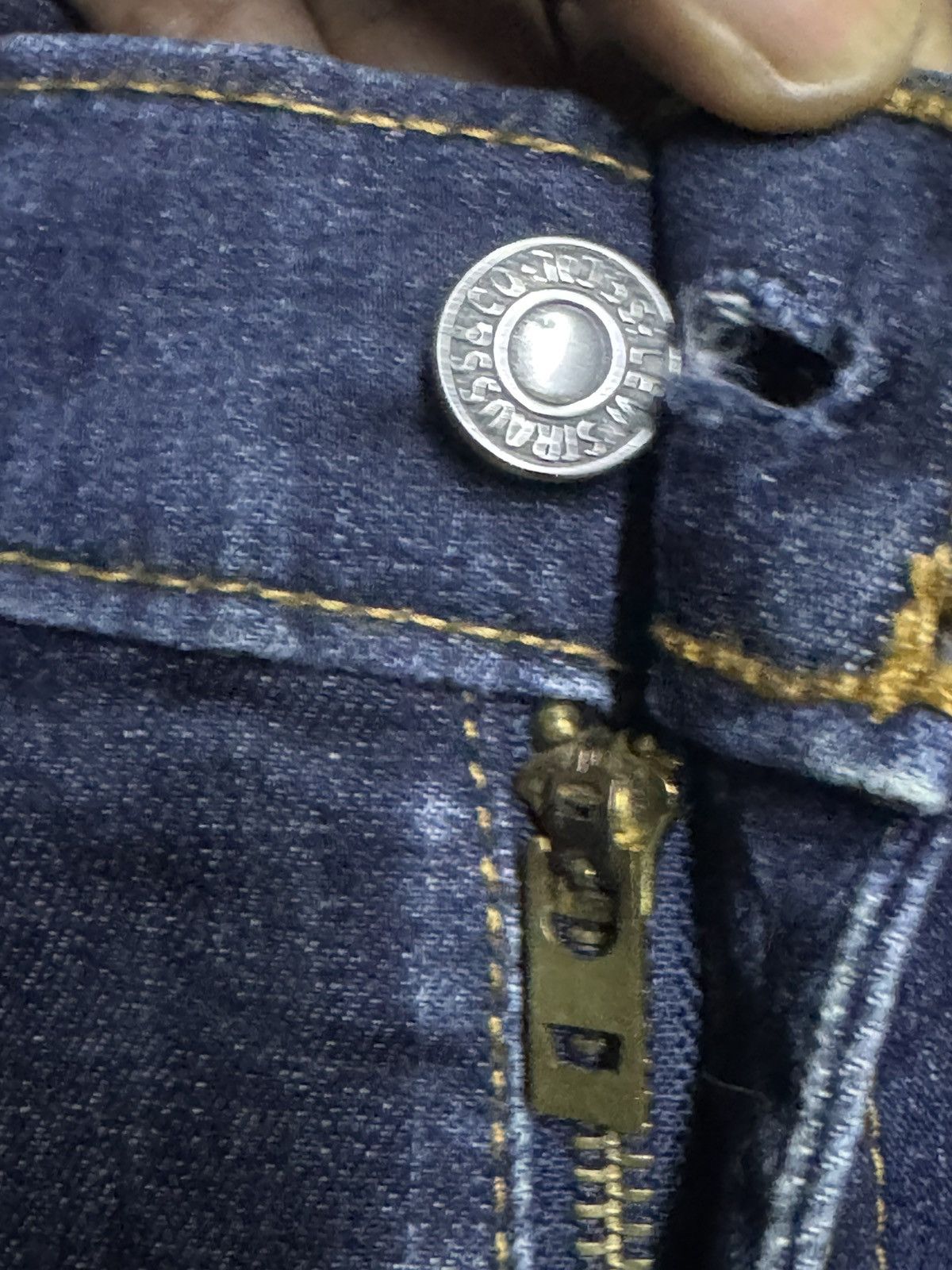 Levi's Vintage Levis 502 Y2K Blue Wash Distressed Skinny Jeans Size US 30 / EU 46 - 8 Thumbnail