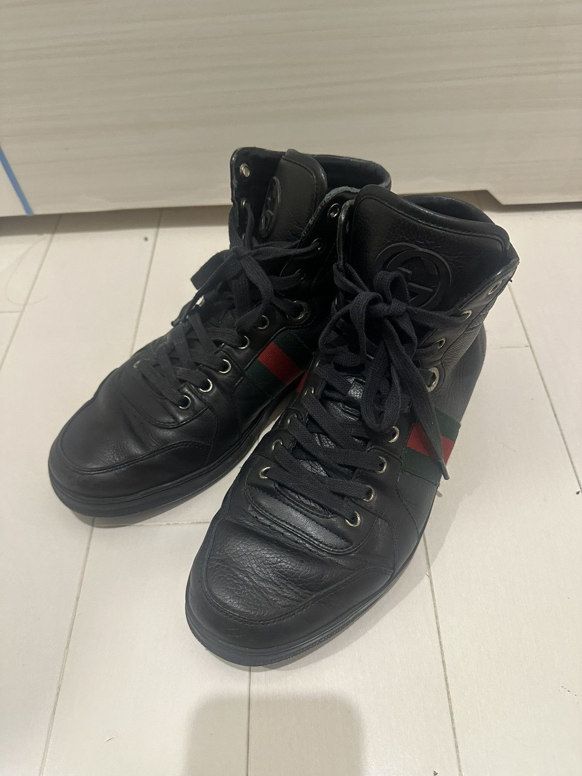 Gucci Gucci Ace "Web" Sherry Line Sneakers Size US 8.5 / EU 41-42 - 1 Thumbnail