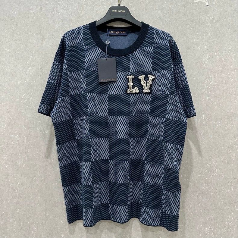 Louis Vuitton Louis Vuitton Fei Dong rhinestone checkerboard short sleev Size US L / EU 52-54 / 3 - 1 Thumbnail
