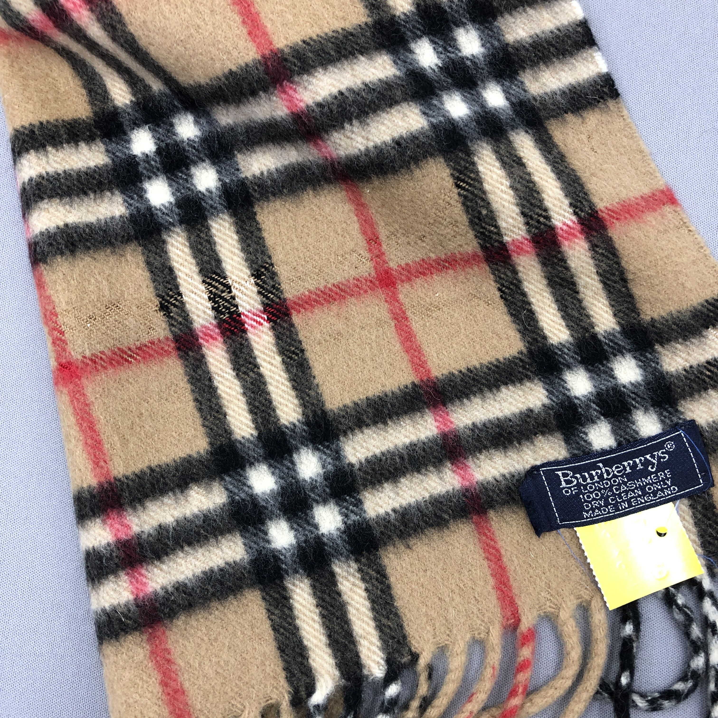 Burberry × Vintage Vintage Burberry Scarf Muffler Wool Cashmere Scarves Size ONE SIZE - 5 Thumbnail