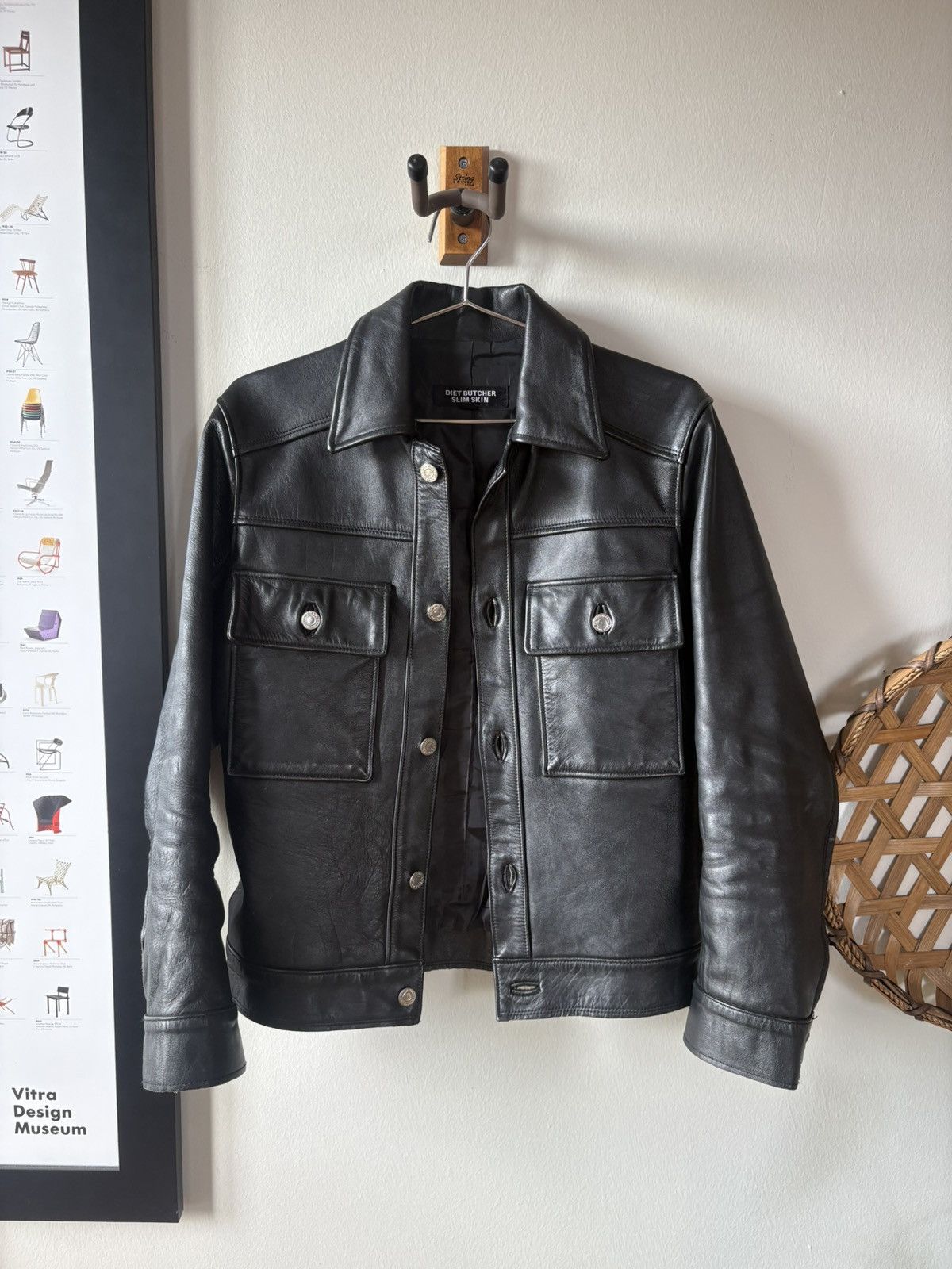 Diet Butcher Slim Skin DBSS Black Leather Trucker (Pre-08) Size 2 Size US S / EU 44-46 / 1 - 1 Thumbnail
