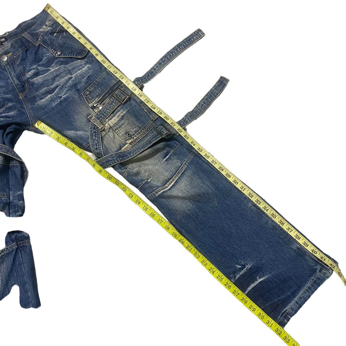Japanese Brand Japanese Brand TOPISM Denim Bondage Raver Pants Size US 32 / EU 48 - 21 Thumbnail