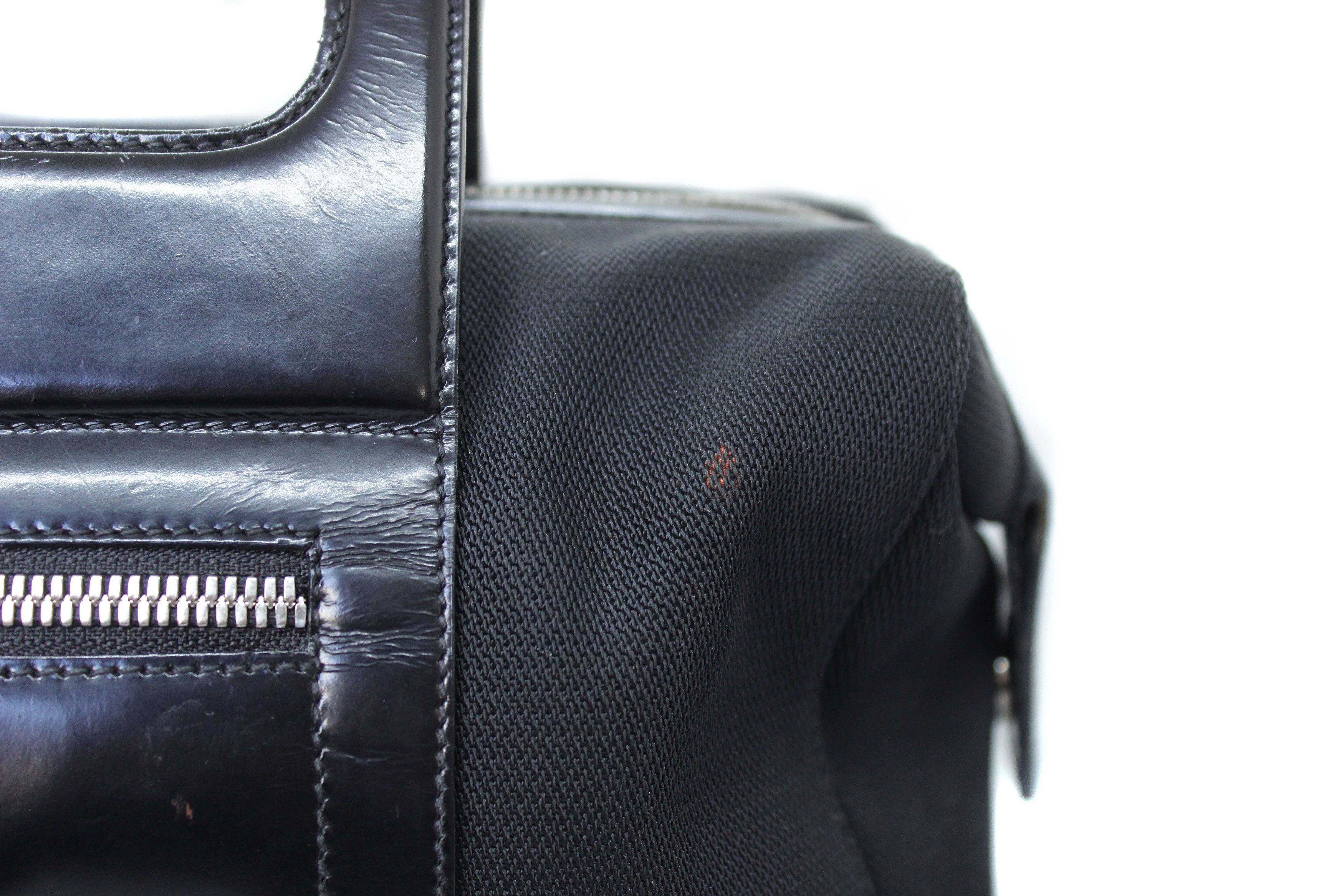 Salvatore Ferragamo 00S Logo Leather Cotton Hand Bag Vintage Size ONE SIZE - 3 Thumbnail