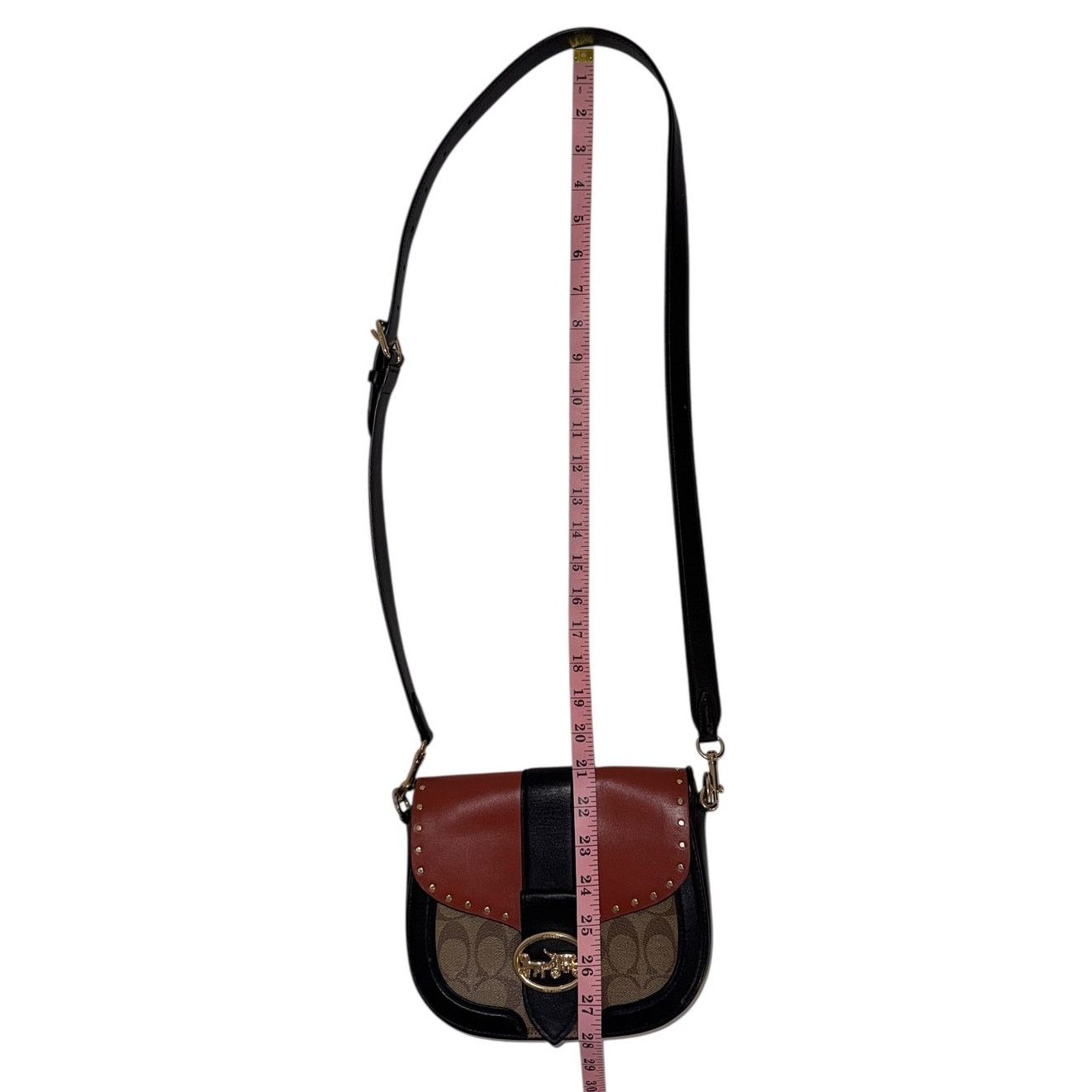 Coach Coach Georgie Saddle Bag Colorblock Crossbody Shoulder Bag Size ONE SIZE - 9 Thumbnail
