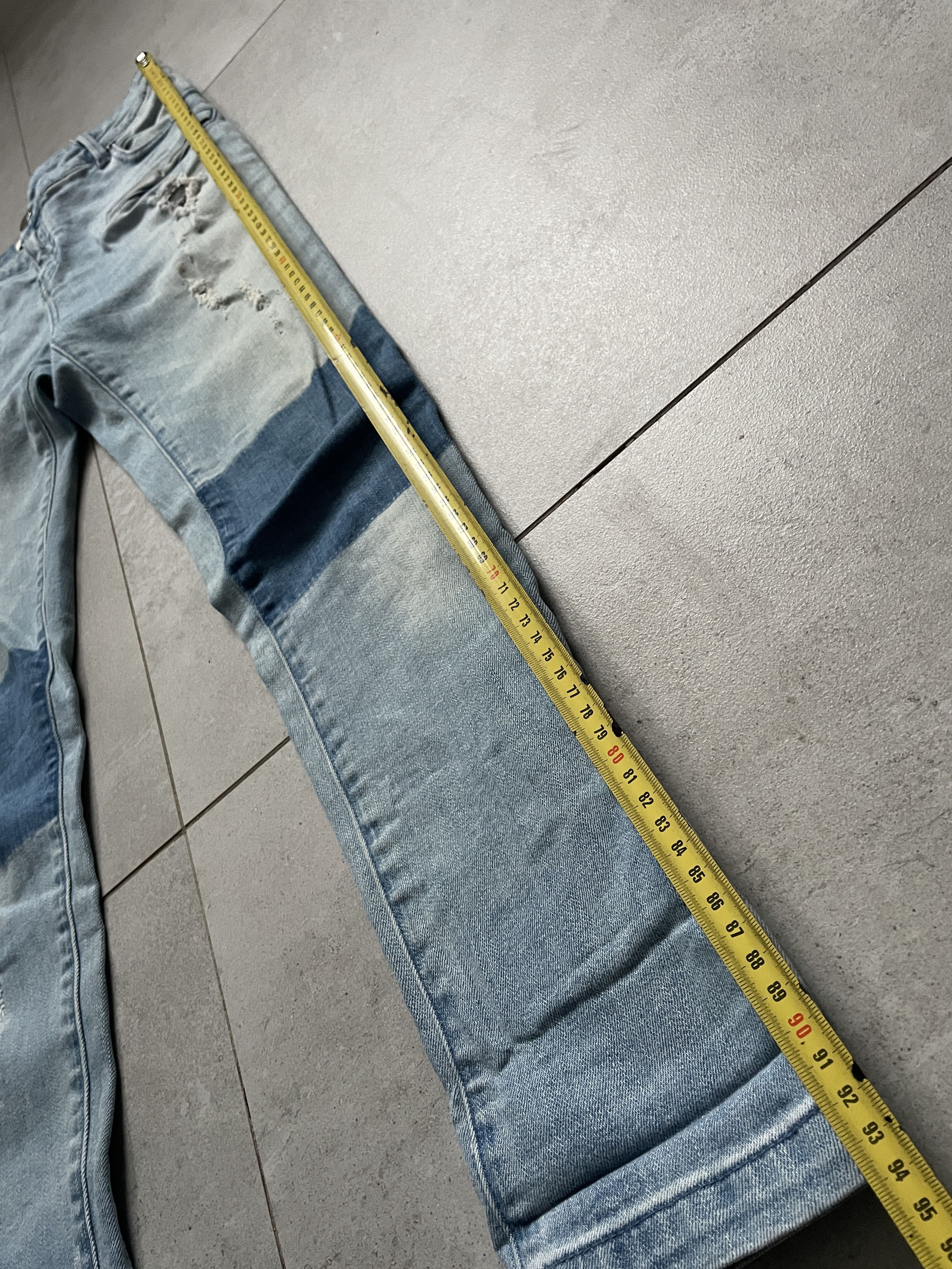 Balmain BALMAIN LIGHT WASHED PATCHED BIKER SLIM FIT SKINNY JEANS Size US 30 / EU 46 - 3 Thumbnail