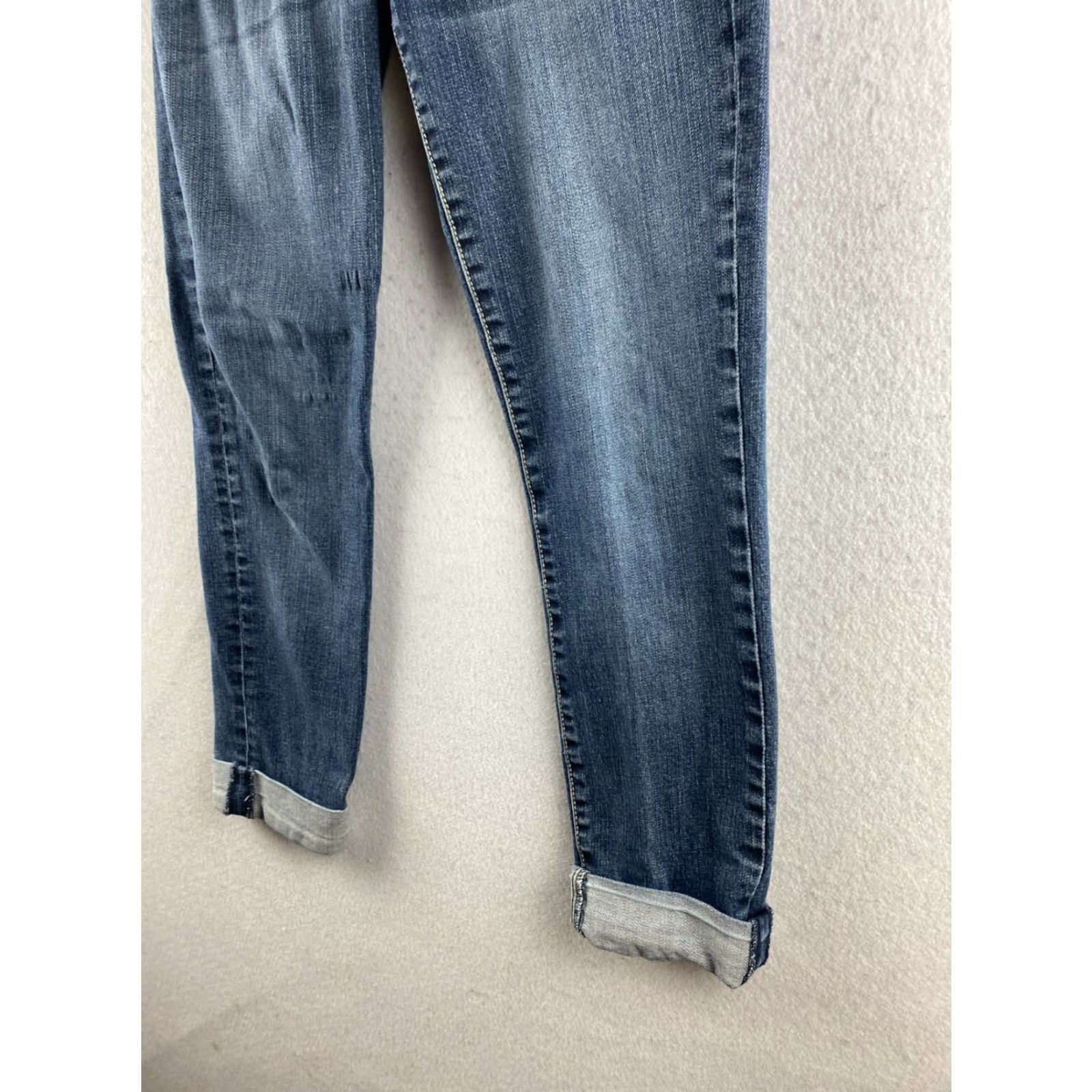 Vintage Kut from the Kloth Jeans Womens 4 Blue Mid Rise Distressed Denim Pockets Dark Size 27" / US 4 / IT 40 - 5 Thumbnail