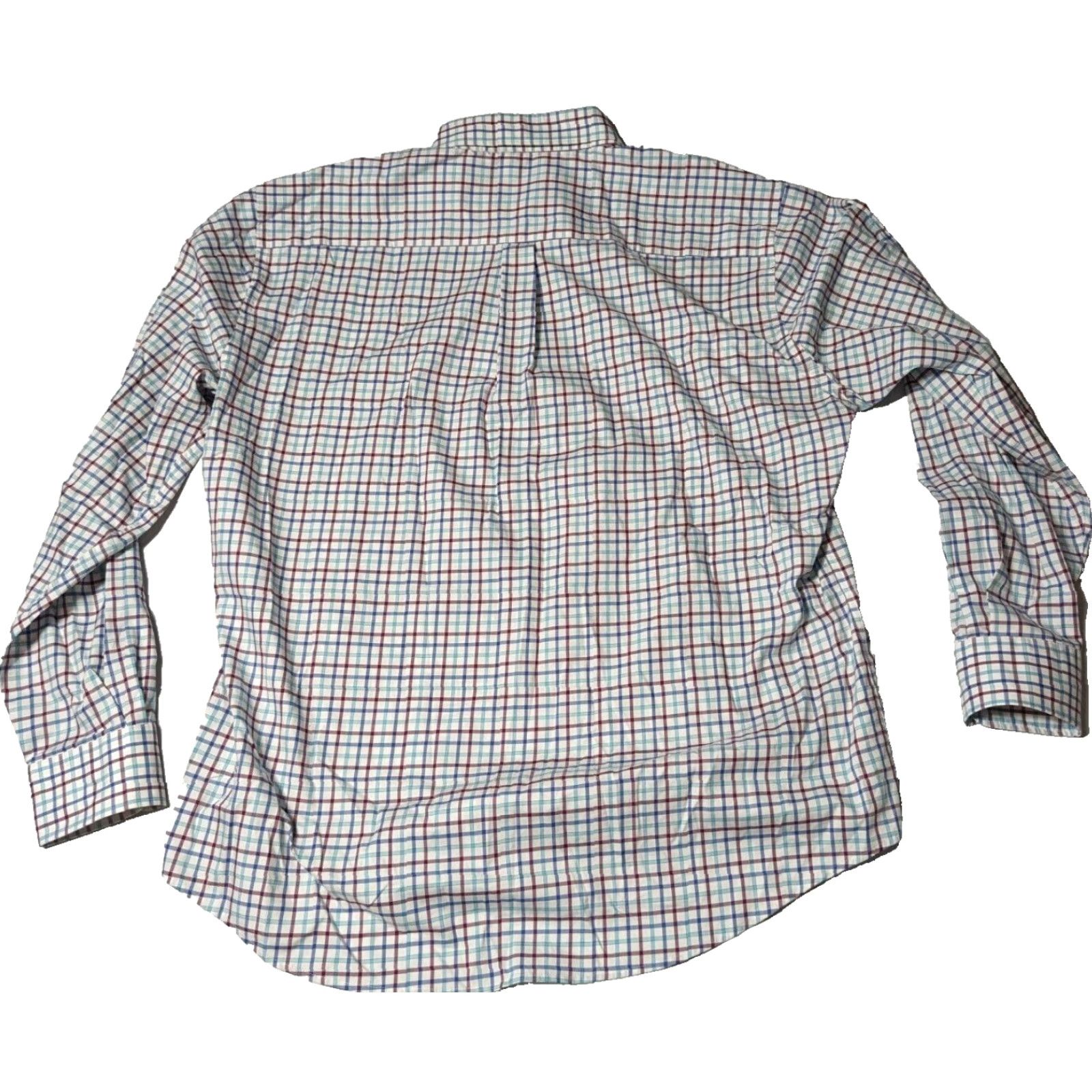 Peter Millar PETER MILLAR Button-Up Shirt Men XL Blue Burgundy Plaid Cotton Stretch Pin-Button Down Collared Shirt Size US XL / EU 56 / 4 - 2 Thumbnail