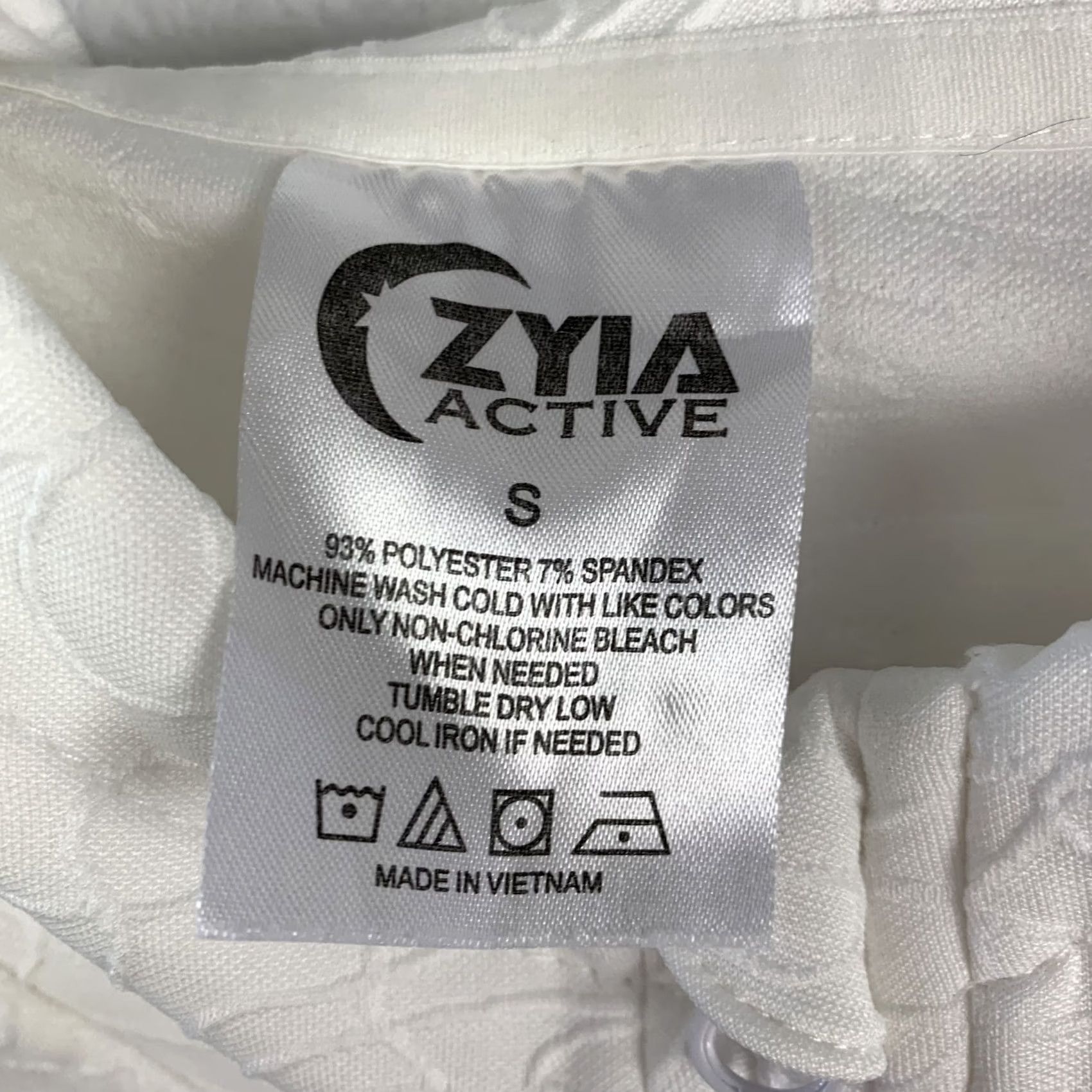 Vintage ZYIA Active Allegro Women's White Full Zip Hoodie Textured Jacket Size S Size S / US 4 / IT 40 - 4 Thumbnail