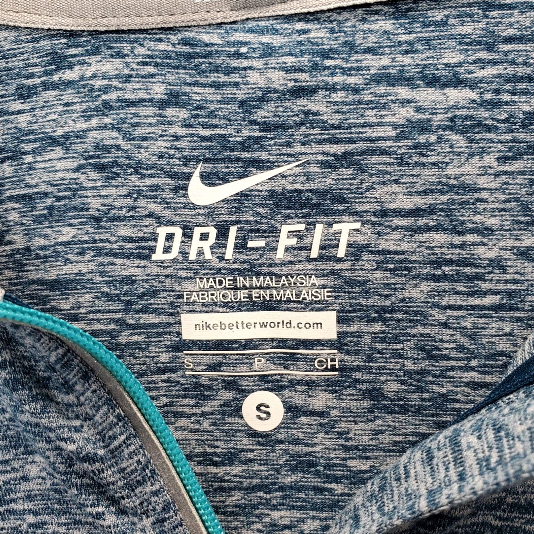 Nike Nike Dri-Fit Activewear Top Women's S Multicolor Heathered 1/4 Zip Thumb Hole Sleeve Shirt Size S / US 4 / IT 40 - 4 Thumbnail
