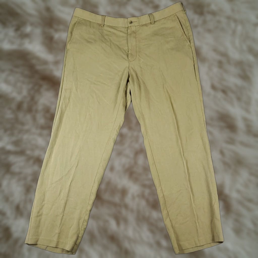 Tommy Bahama Tommy Bahama Pants Mens 42x32 Beige Flat Front Chino Trousers Size US 42 / EU 58 - 1 Thumbnail