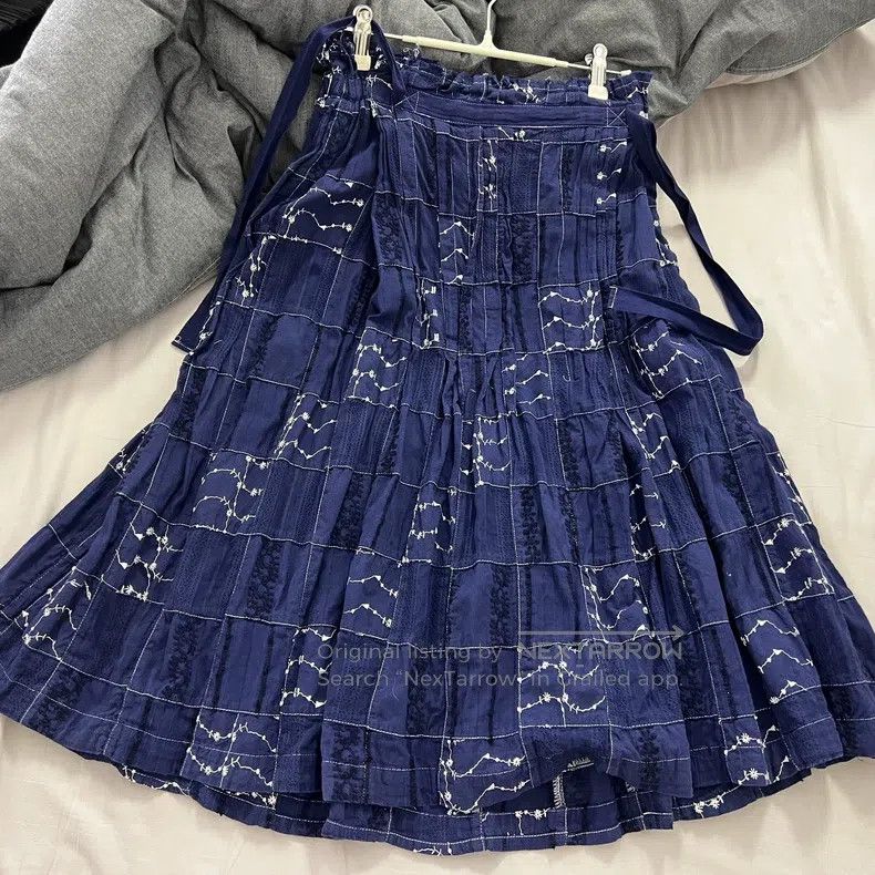 Comme des Garcons Comme des Garcons size S Patchwork indigo-dyed skirt Size 23" - 1 Thumbnail