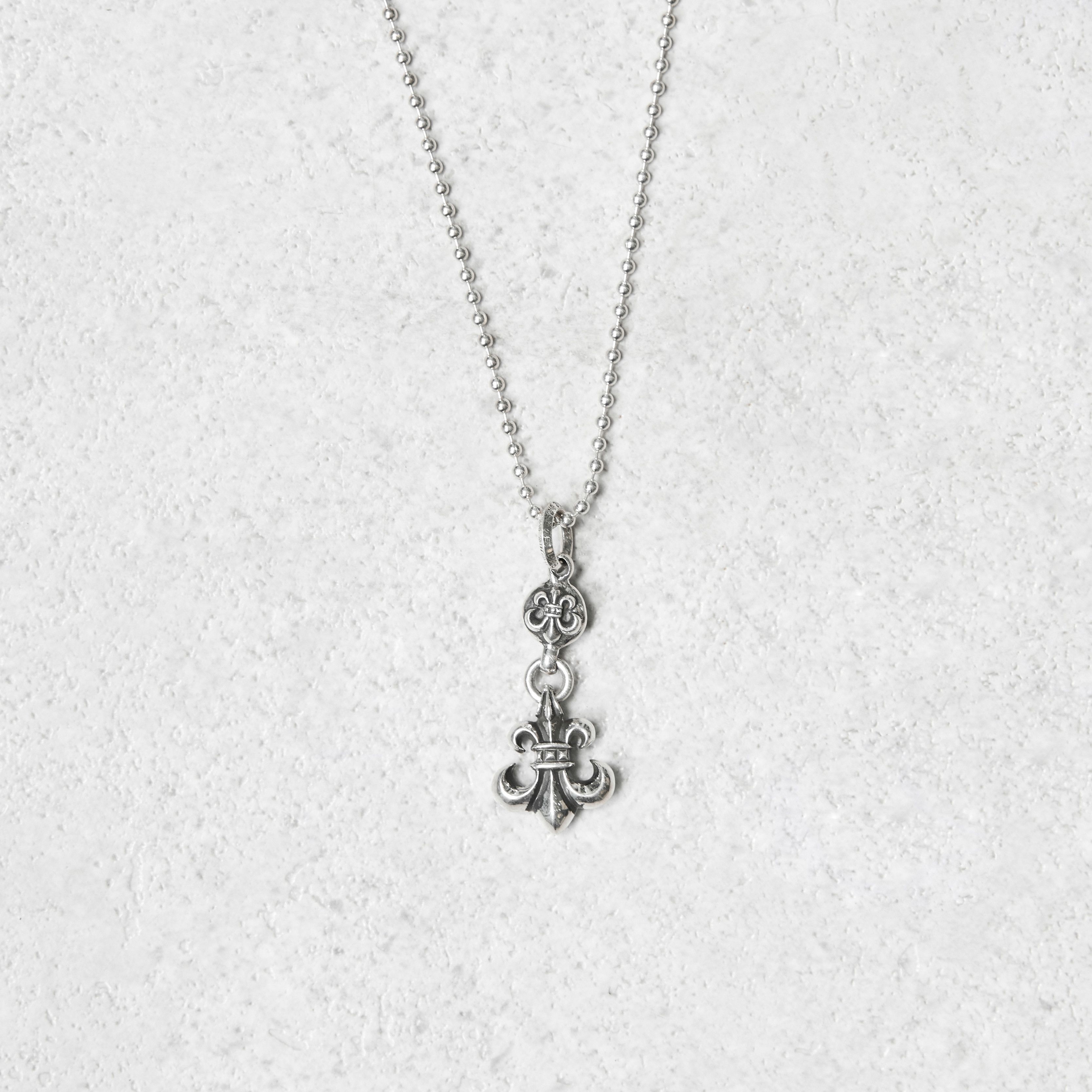 Chrome Hearts CHROME HEARTS One Ball BS Fleur Silver Necklace Size ONE SIZE - 1 Thumbnail