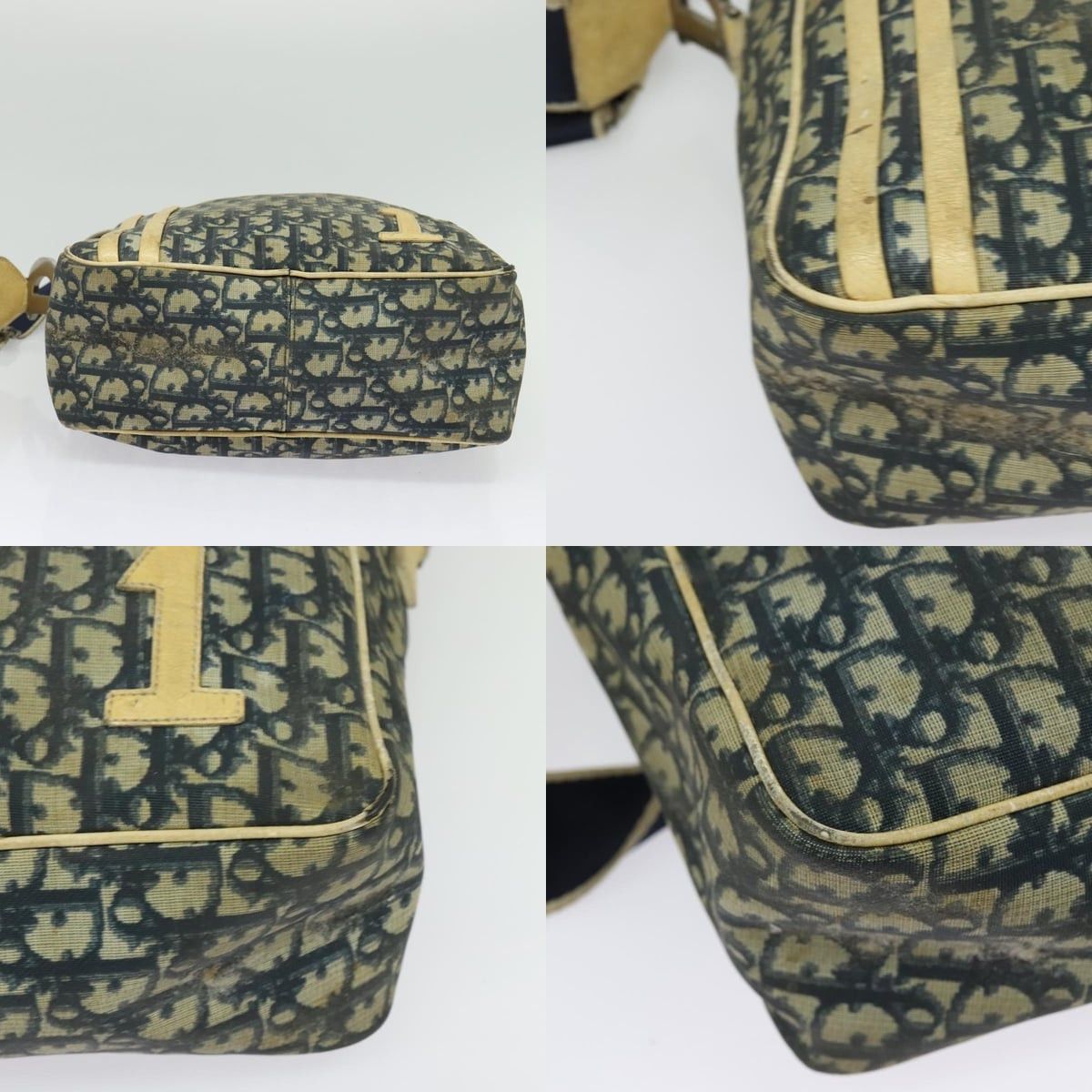 Dior DIOR Trotter Canvas Shoulder Bag Navy Silver Size ONE SIZE - 10 Thumbnail