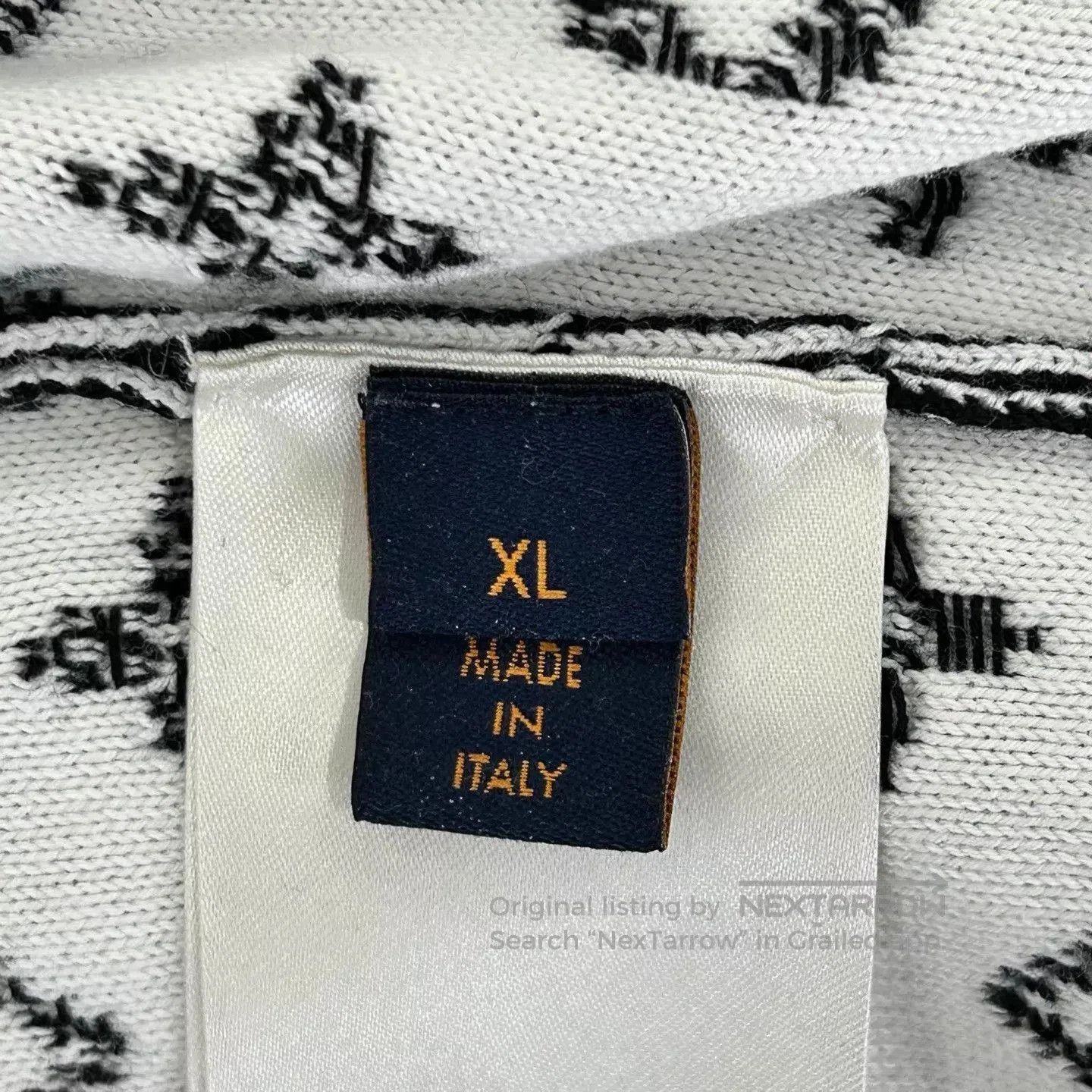 Louis Vuitton Black Patterned Long Sleeve Sweater - XL. Size US XL / EU 56 / 4 - 5 Thumbnail