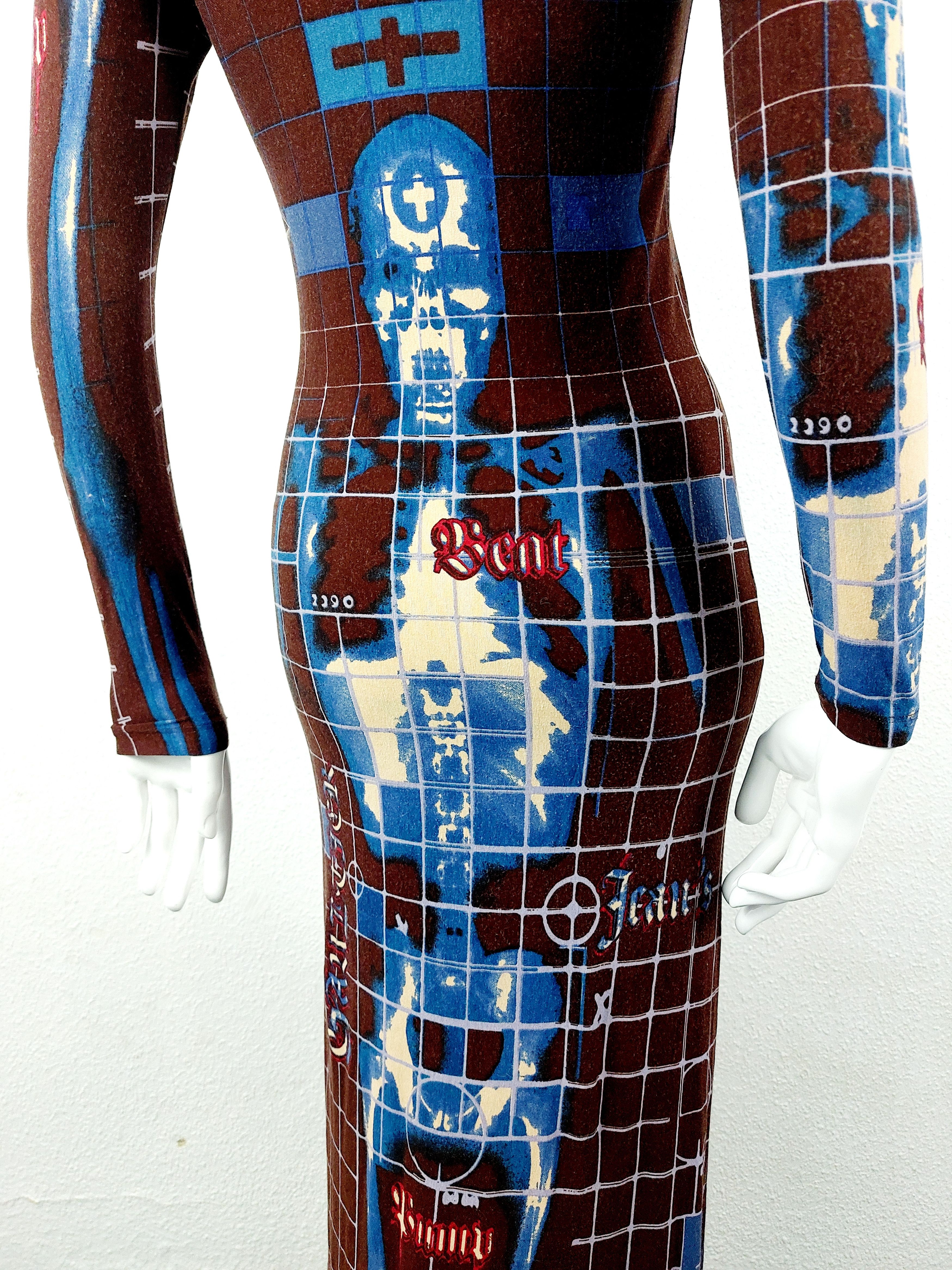 Jean Paul Gaultier Jean Paul Gaultier 1996 Cyberbaba X-Ray Skeleton Maxi Dress Size M / US 6-8 / IT 42-44 - 12 Thumbnail