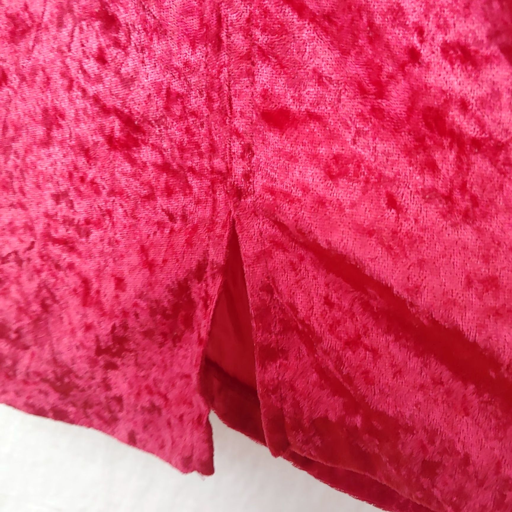 Blair Blair Dress Women Large Red Crushed Velour Maxi Long Sleeve Gothic EUC Size L / US 10 / IT 46 - 4 Thumbnail