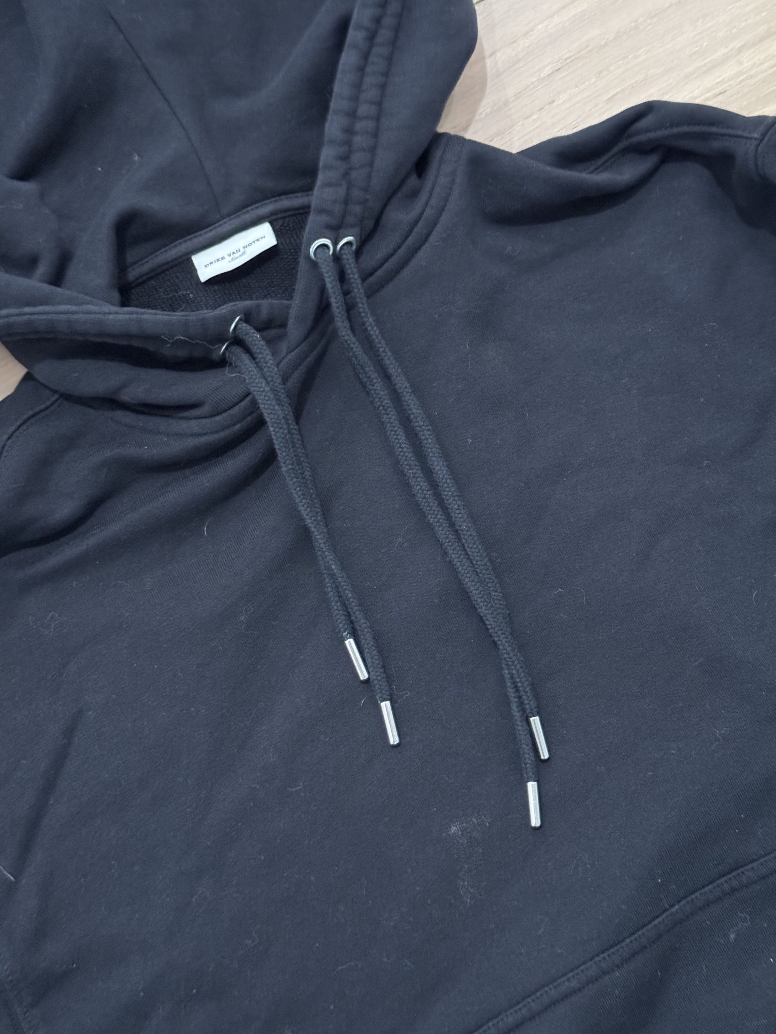 Dries Van Noten Dries Van Noten Drawstring Relaxed Hoodie Black Men Sz SMALL Size US S / EU 44-46 / 1 - 2 Thumbnail