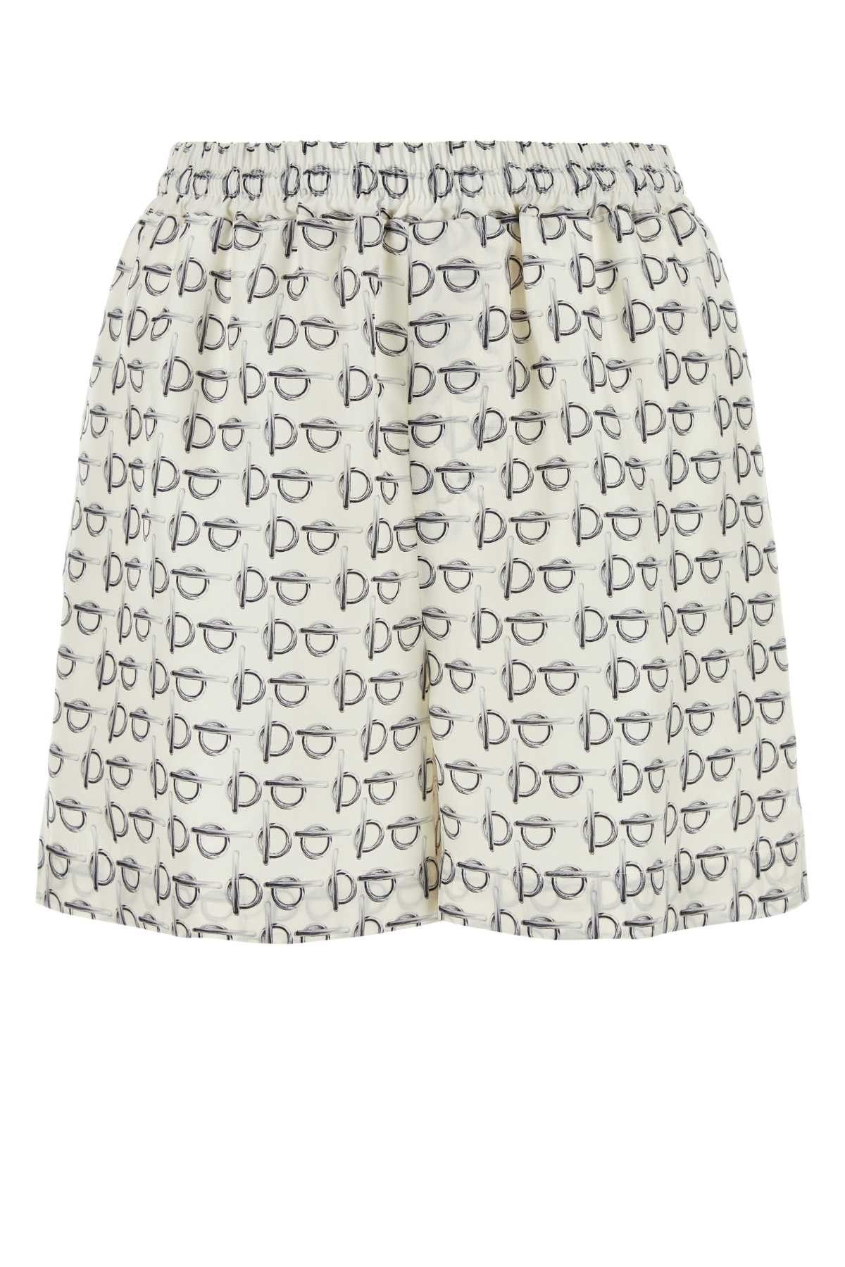 Printed Silk Shorts